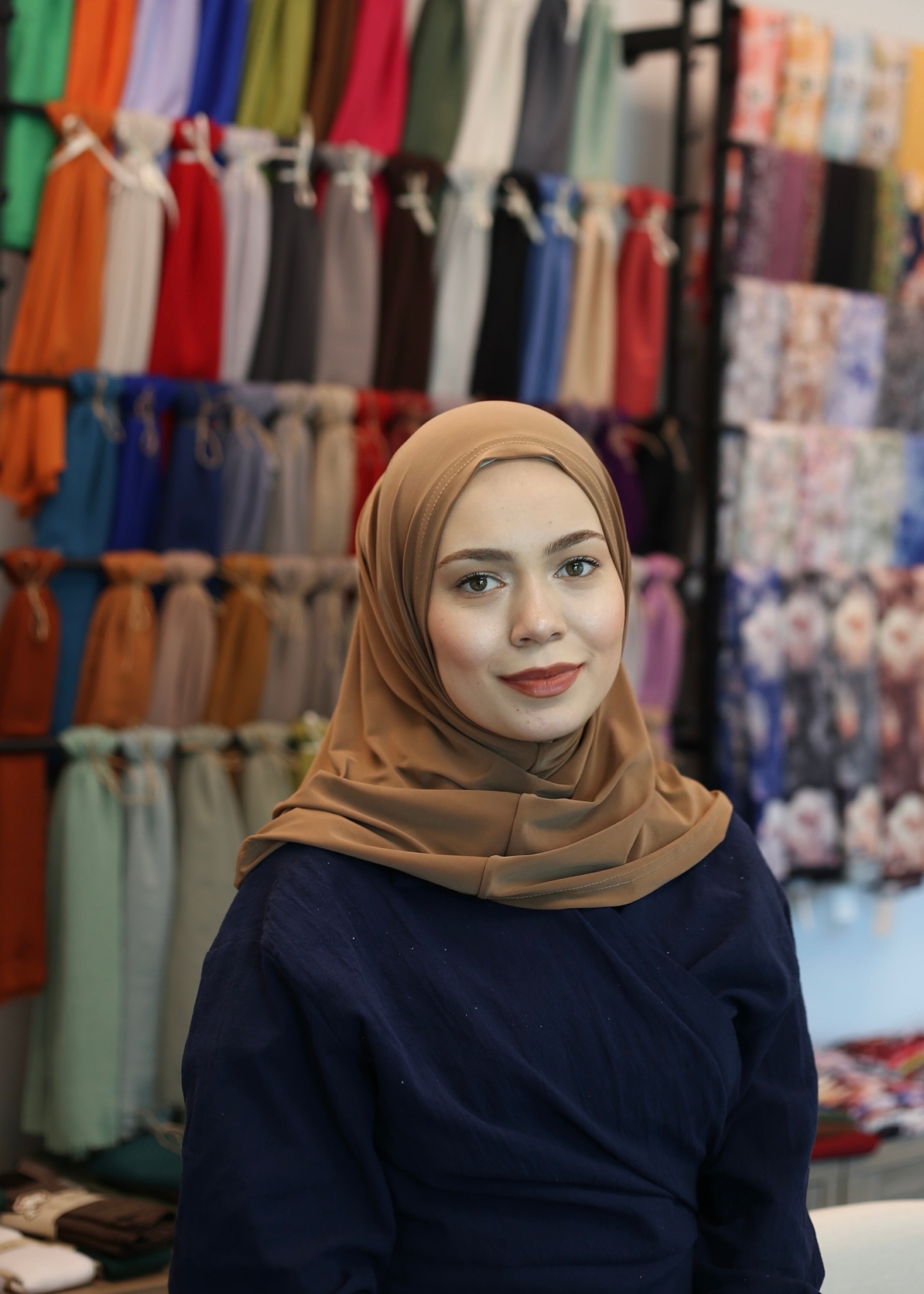 New Athletic Hijab -Summer Chocolate (No Snap Closure)