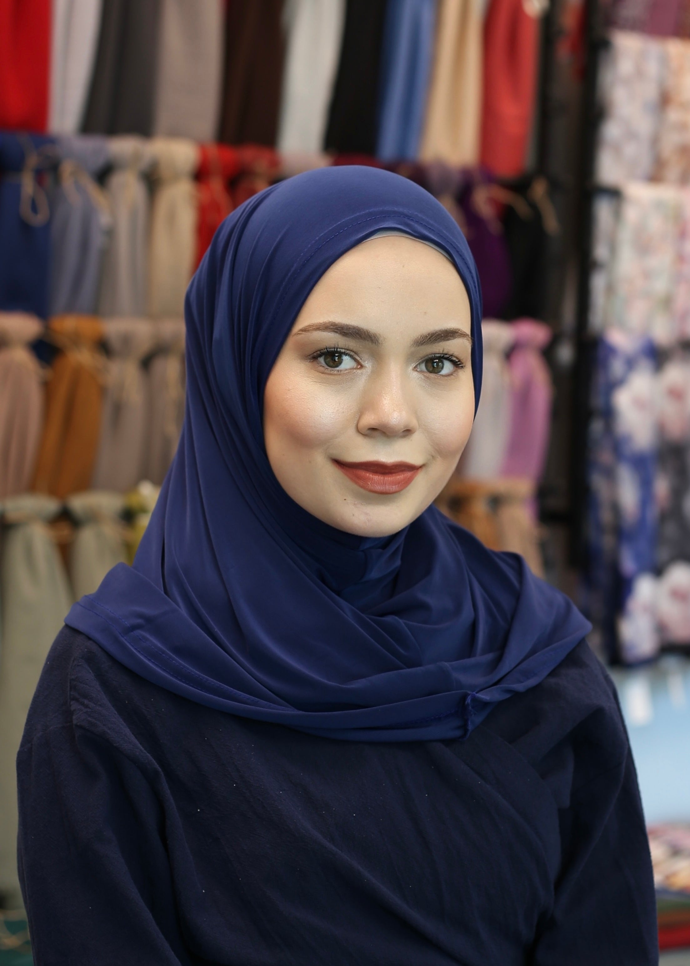 New Athletic Hijab -Petrol Blue (No Snap Closure)