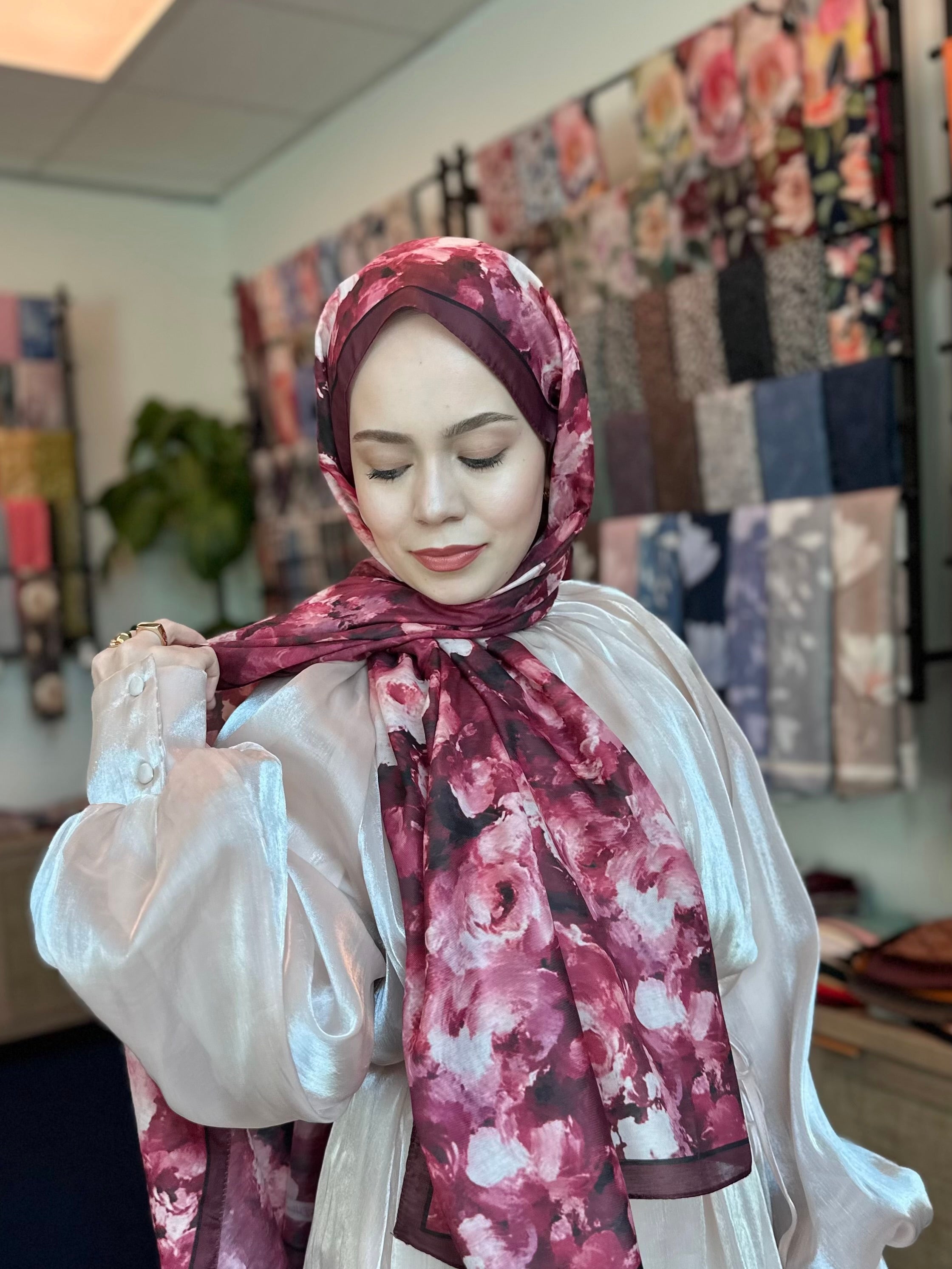 Rose Blend Hijab - Wine