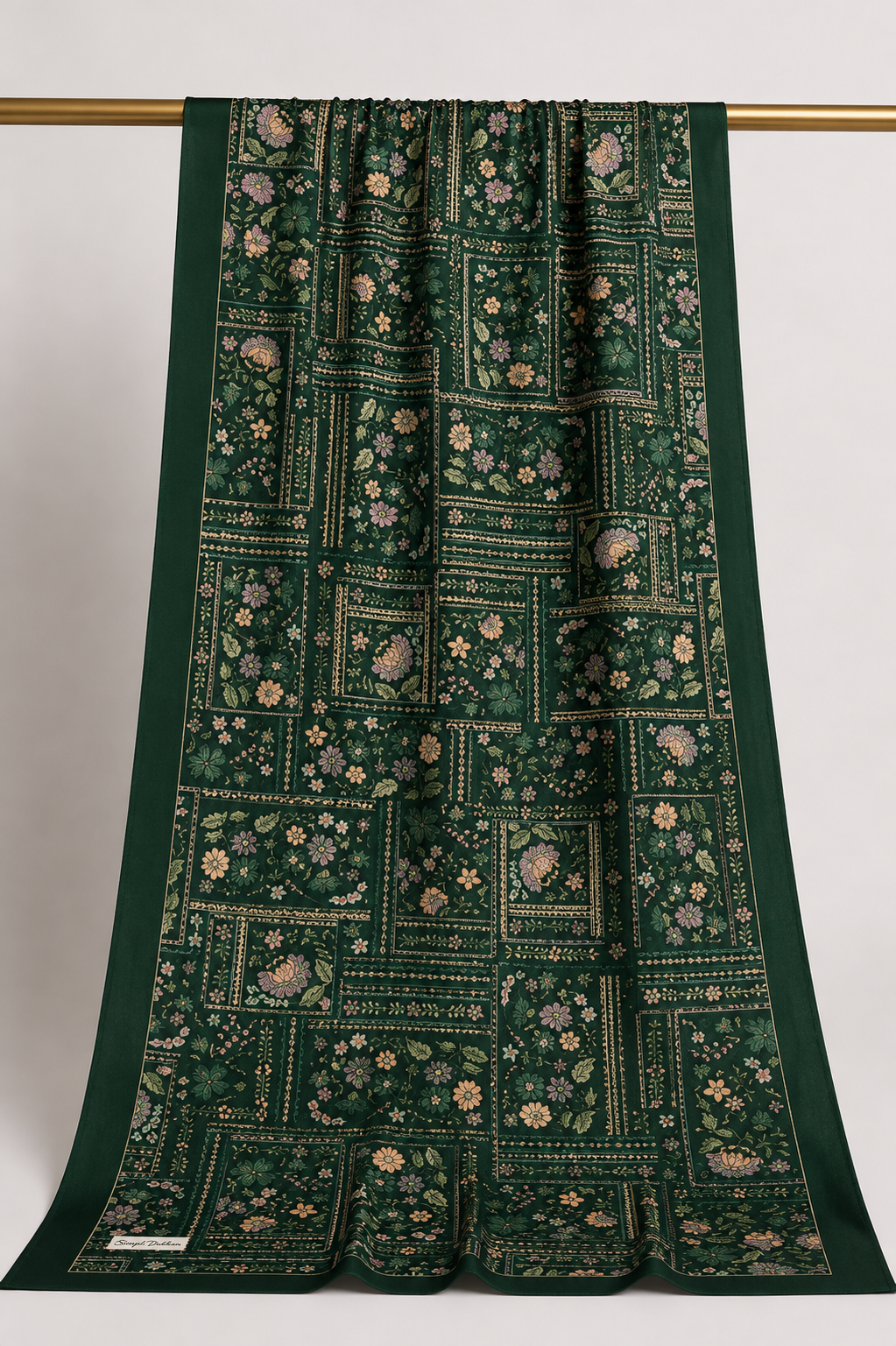 Spring Mosaic Hijab - Emerald