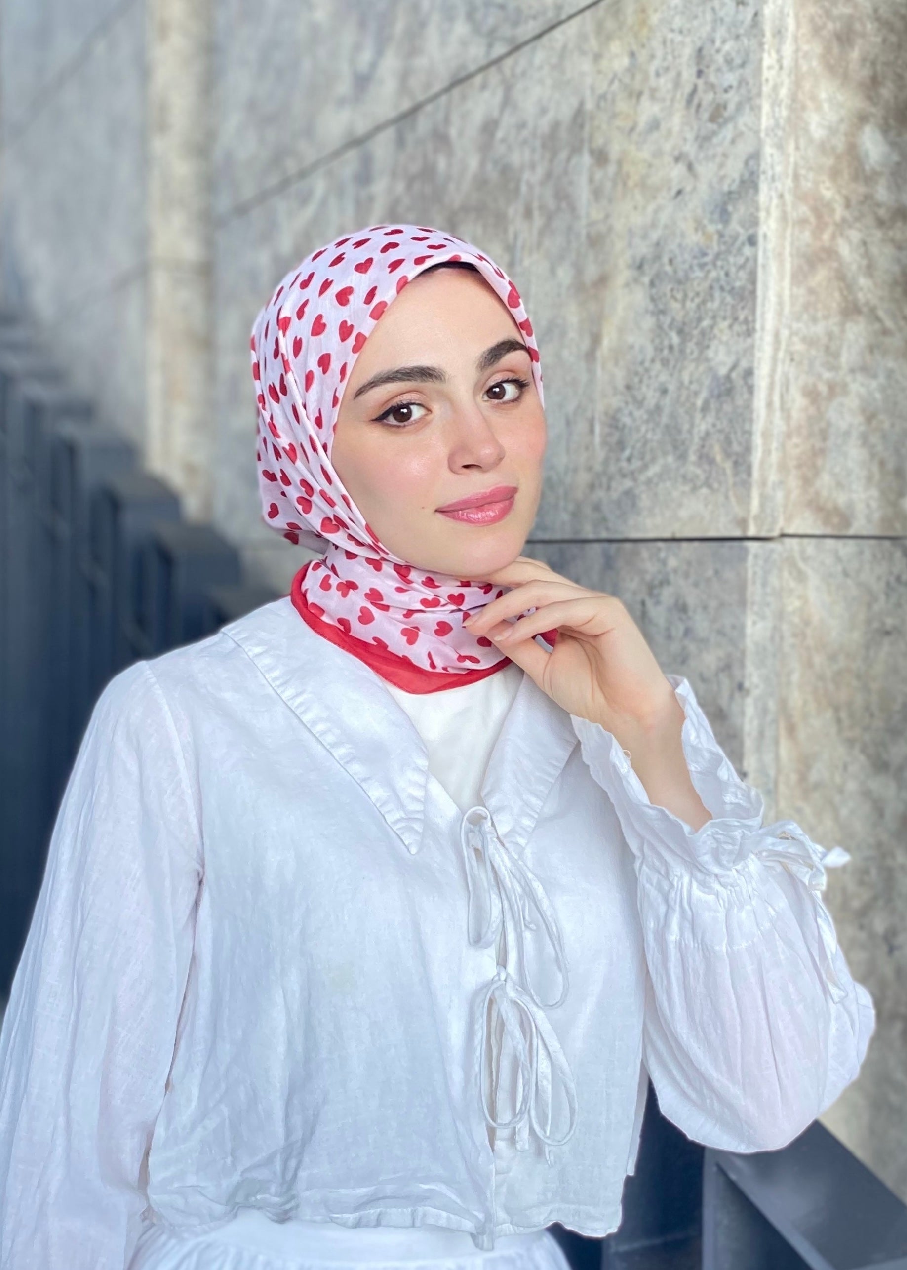 Mom Square Scarf - Red Heart