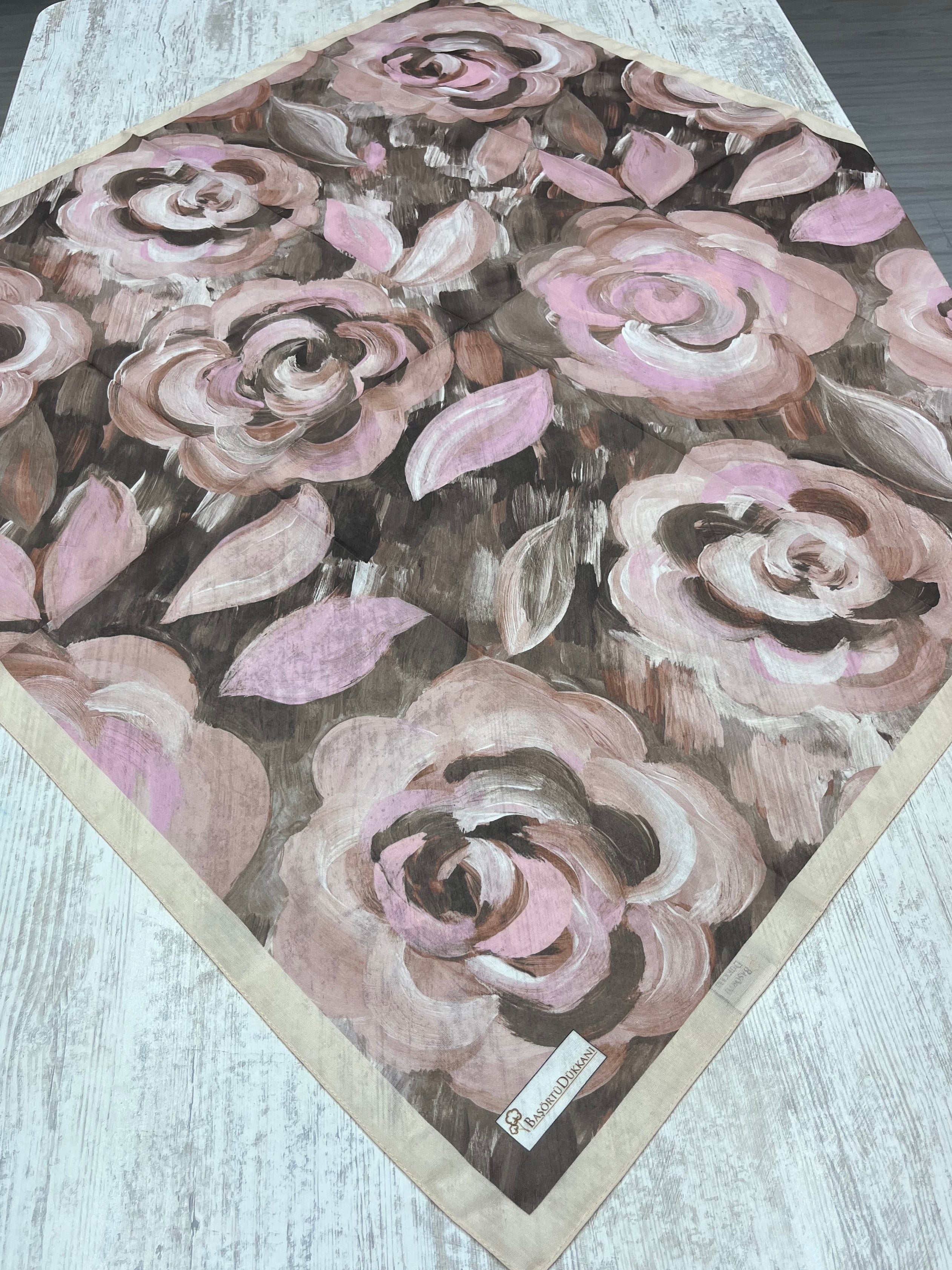 Rosara Square Scarf - Antique Pink