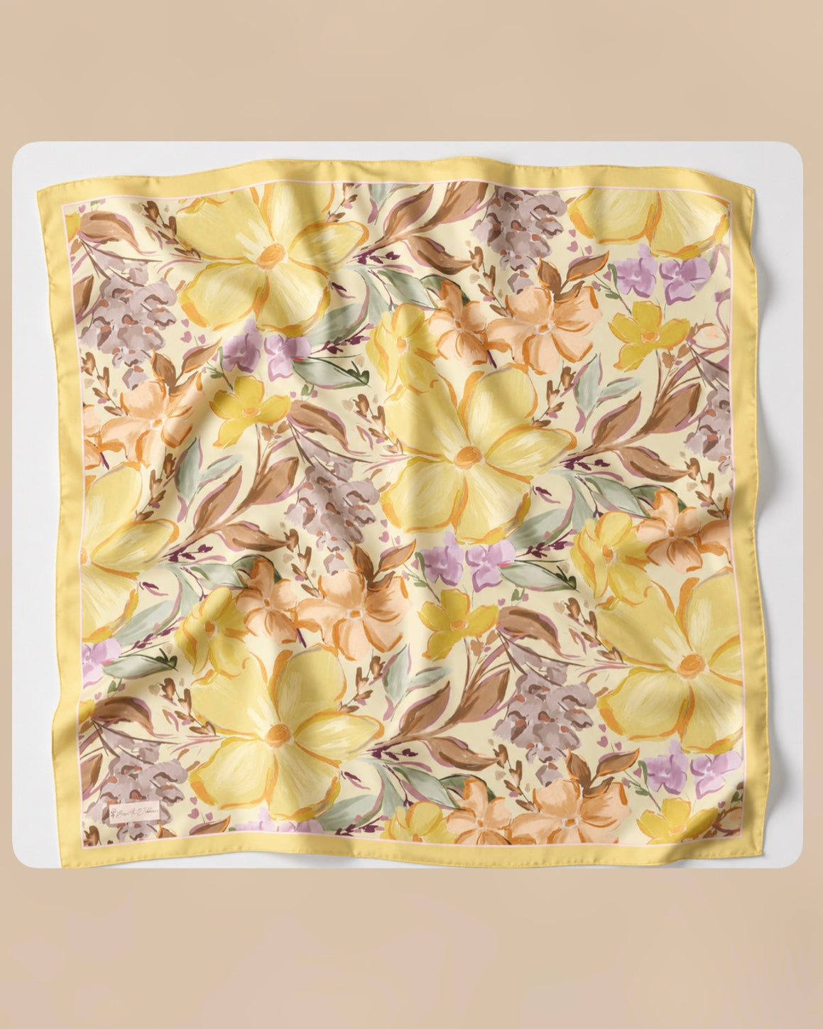 Lily Square Scarf - Butter Yellow
