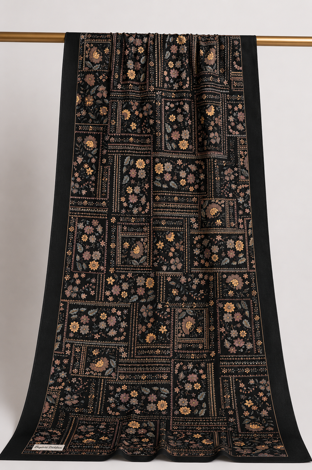 Spring Mosaic Hijab - Black