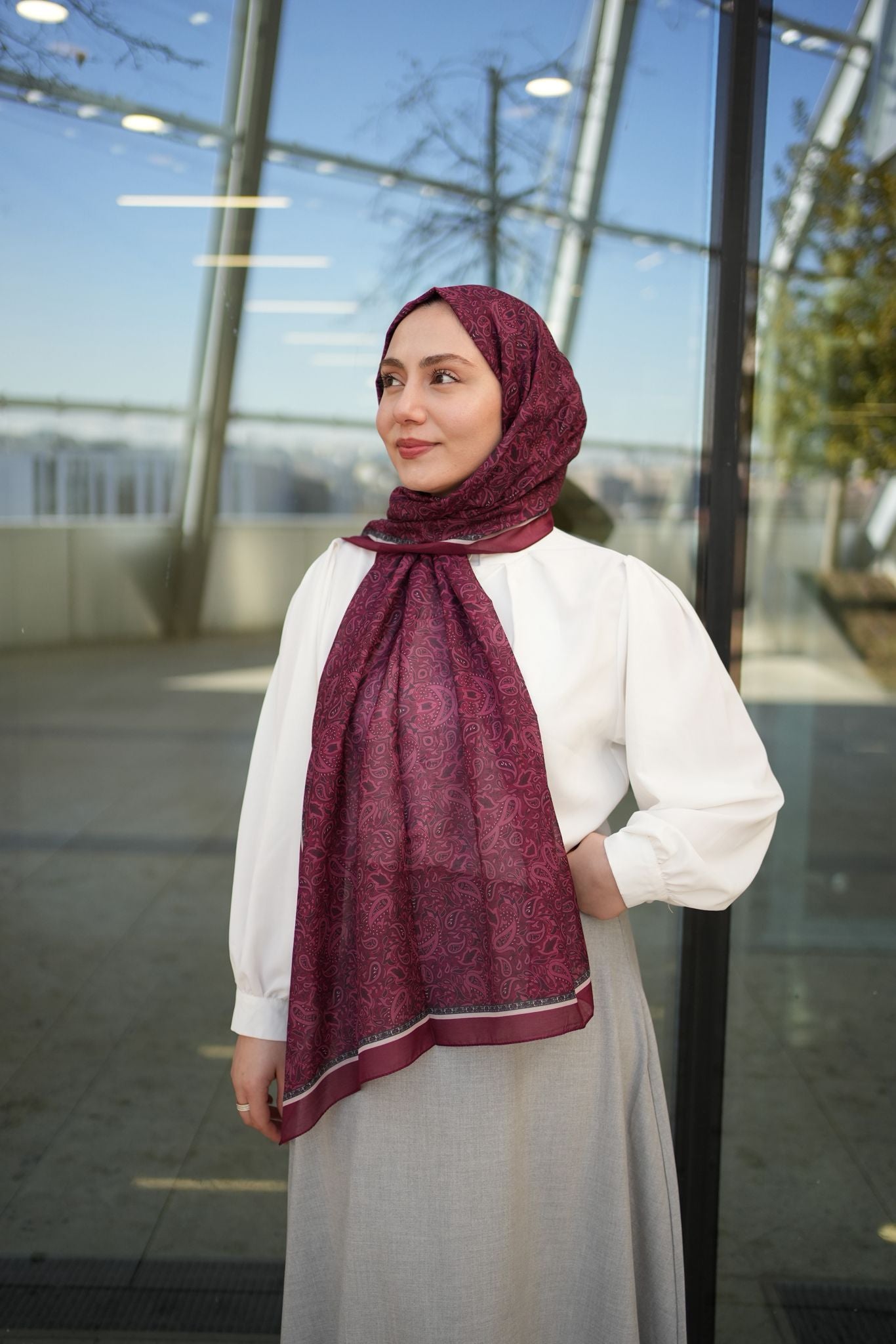 Scheherazade Hijab - Burgundy