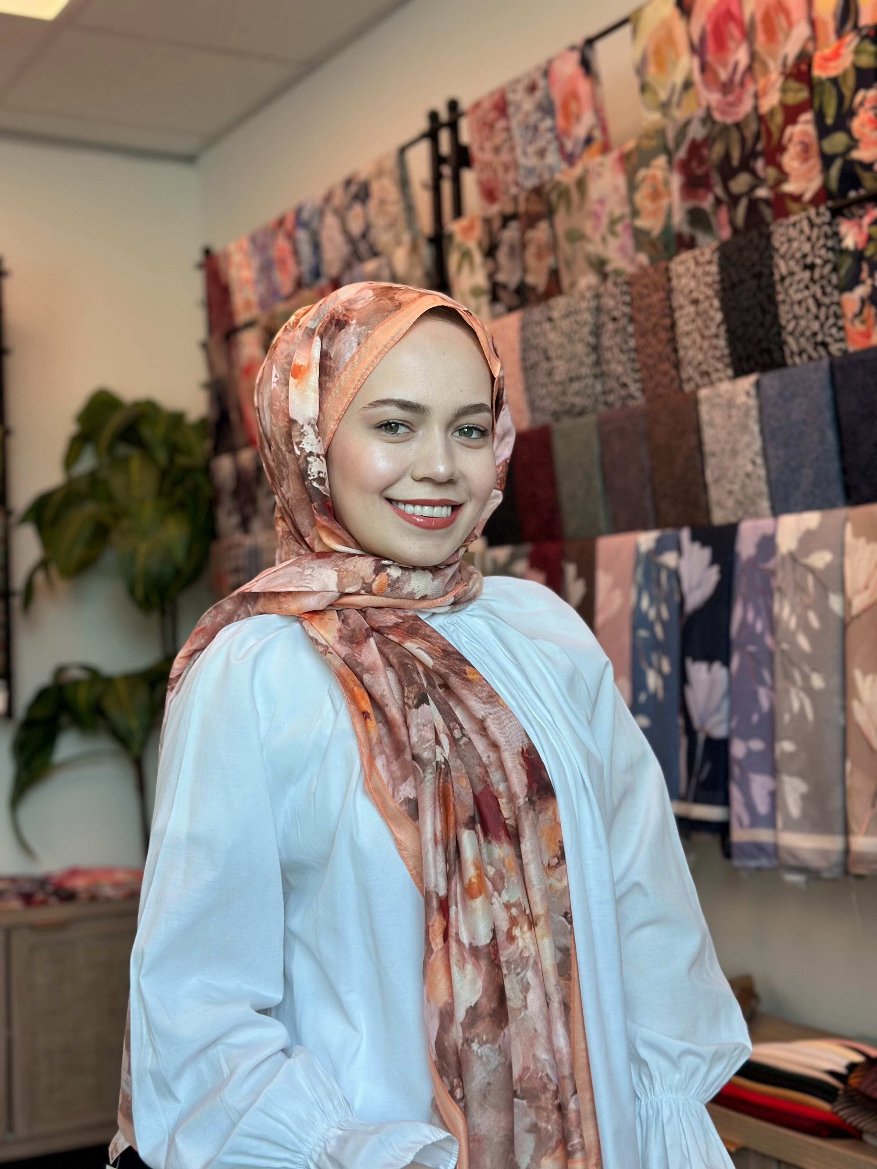 Rose Blend Hijab - Melon
