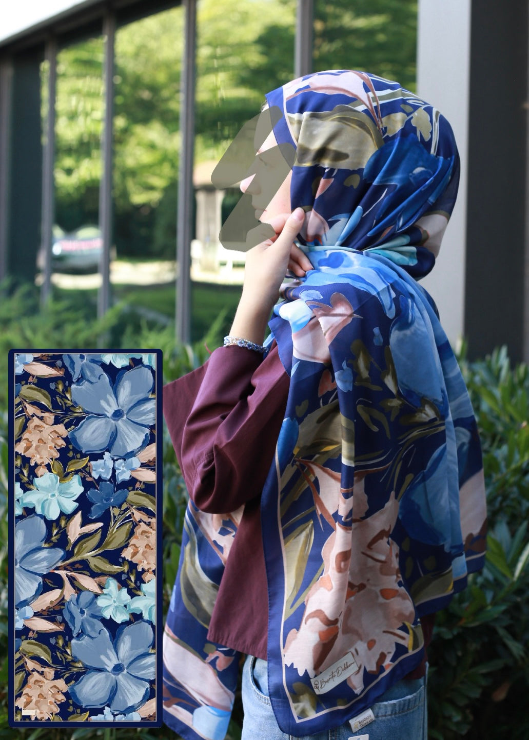 Lily Hijab - Navy Blue