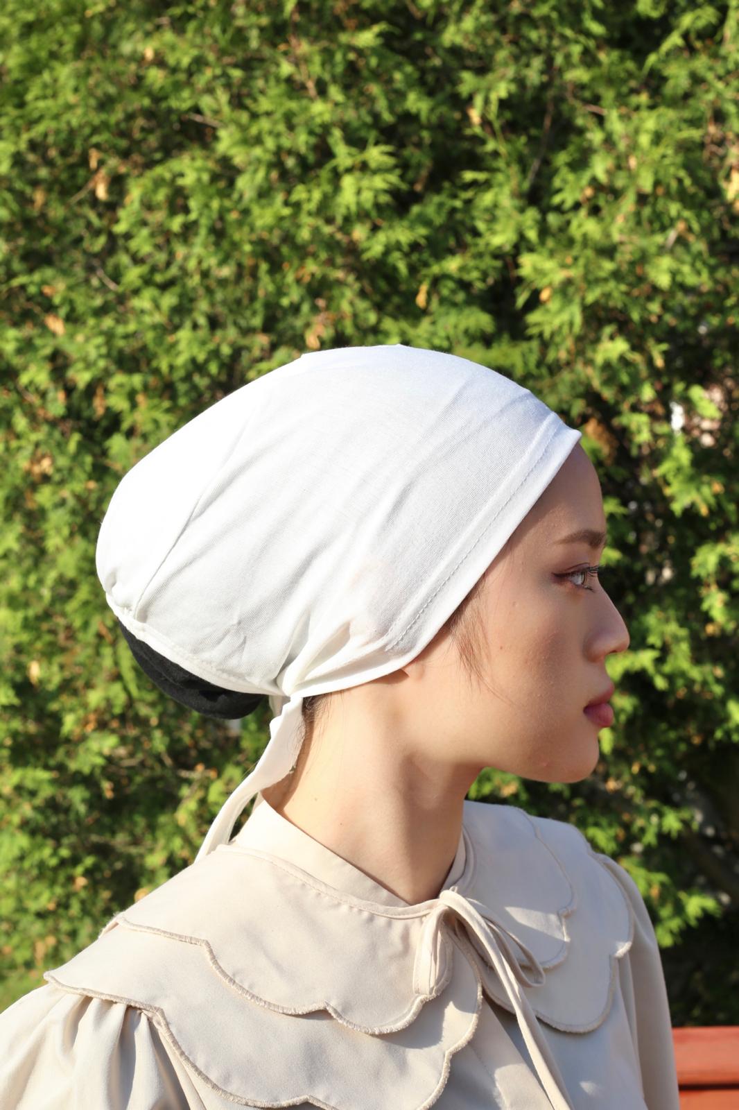 Lace Bun Bonnet - Off White