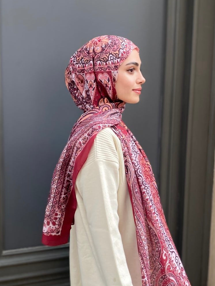 Firuze Hijab - Burgundy