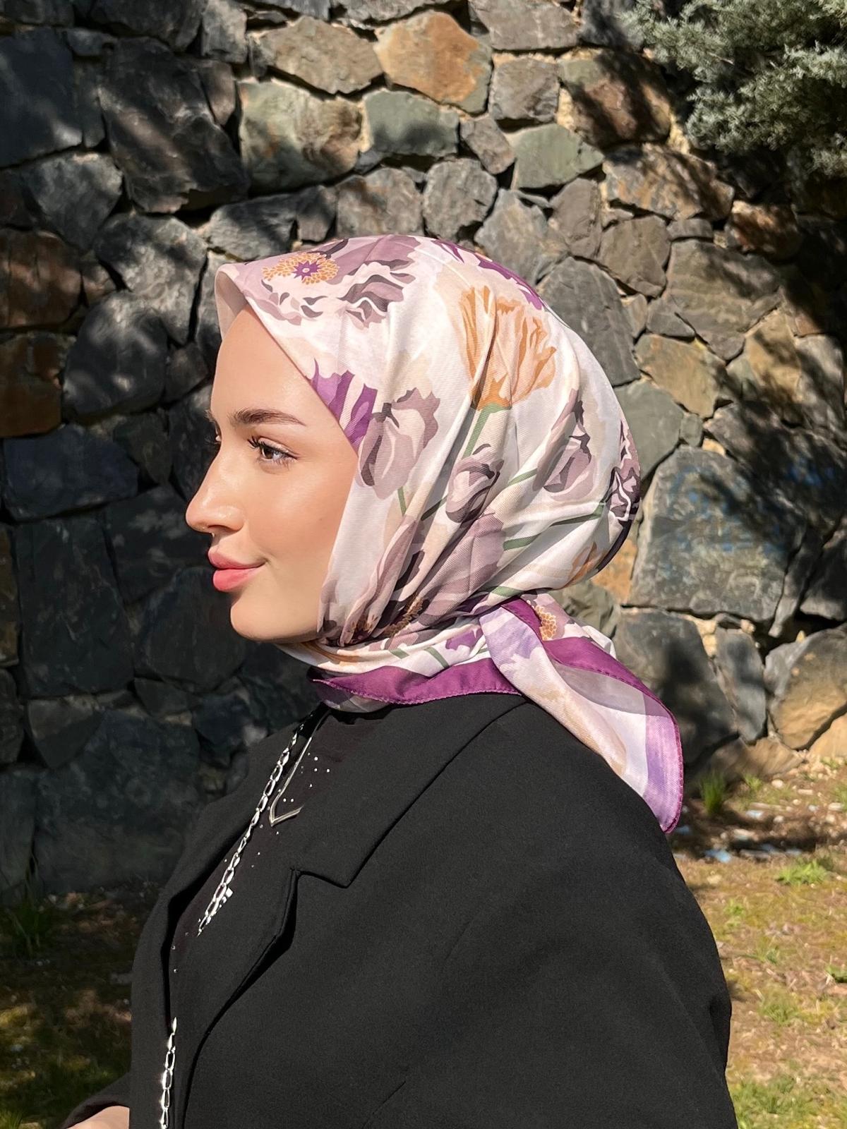 Nola Square Scarf - Purple