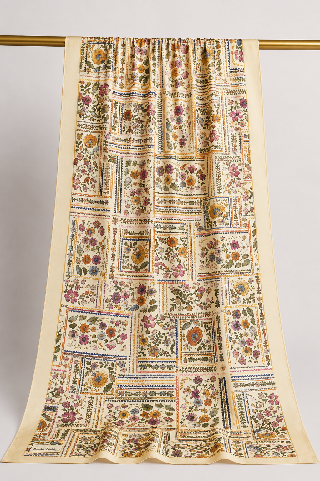 Spring Mosaic Hijab - Soft Yellow