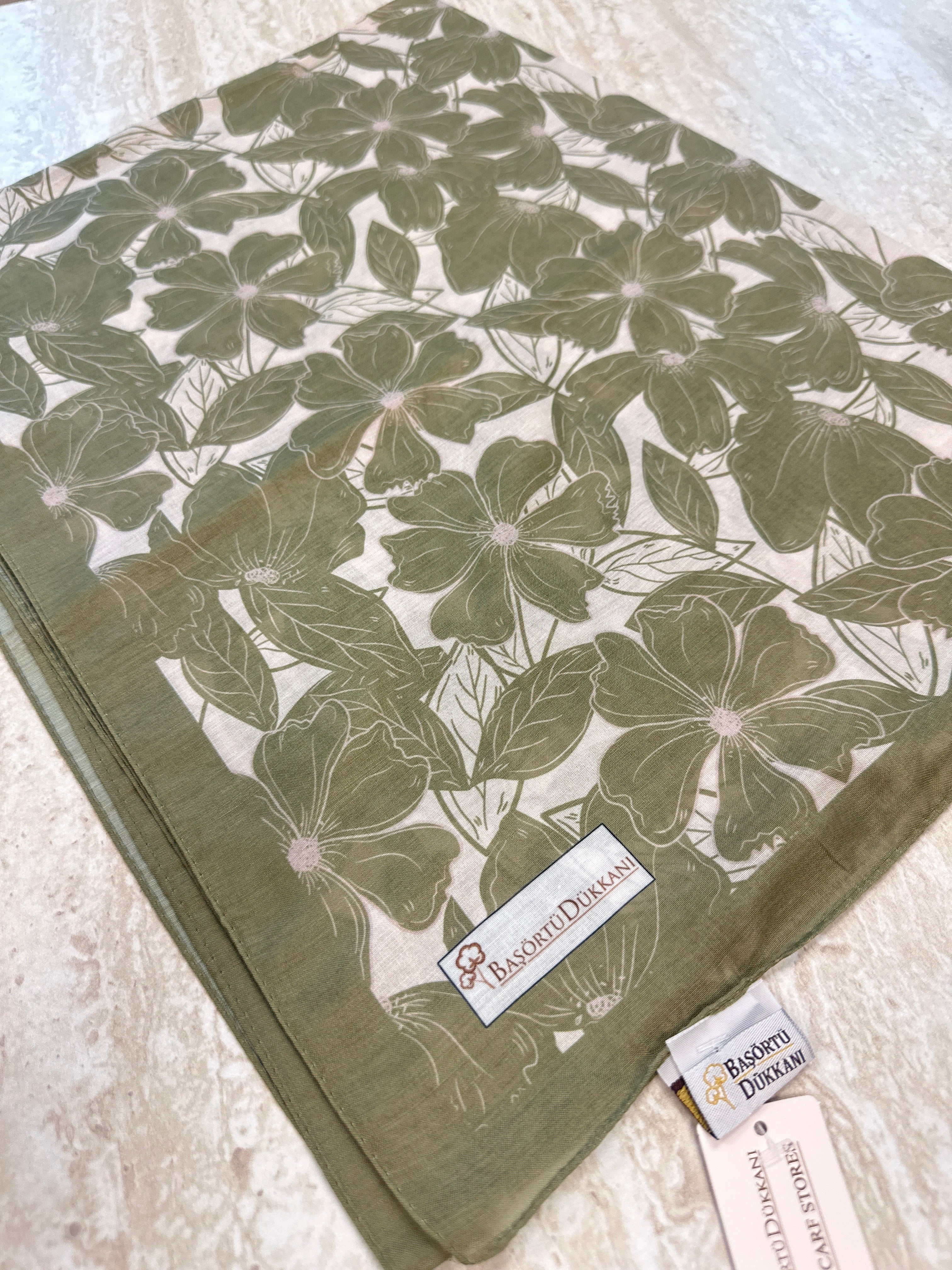 Floria Touch Hijab - Grass Green