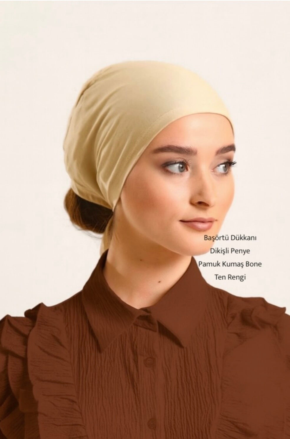 Lace Bun Bonnet - Nude