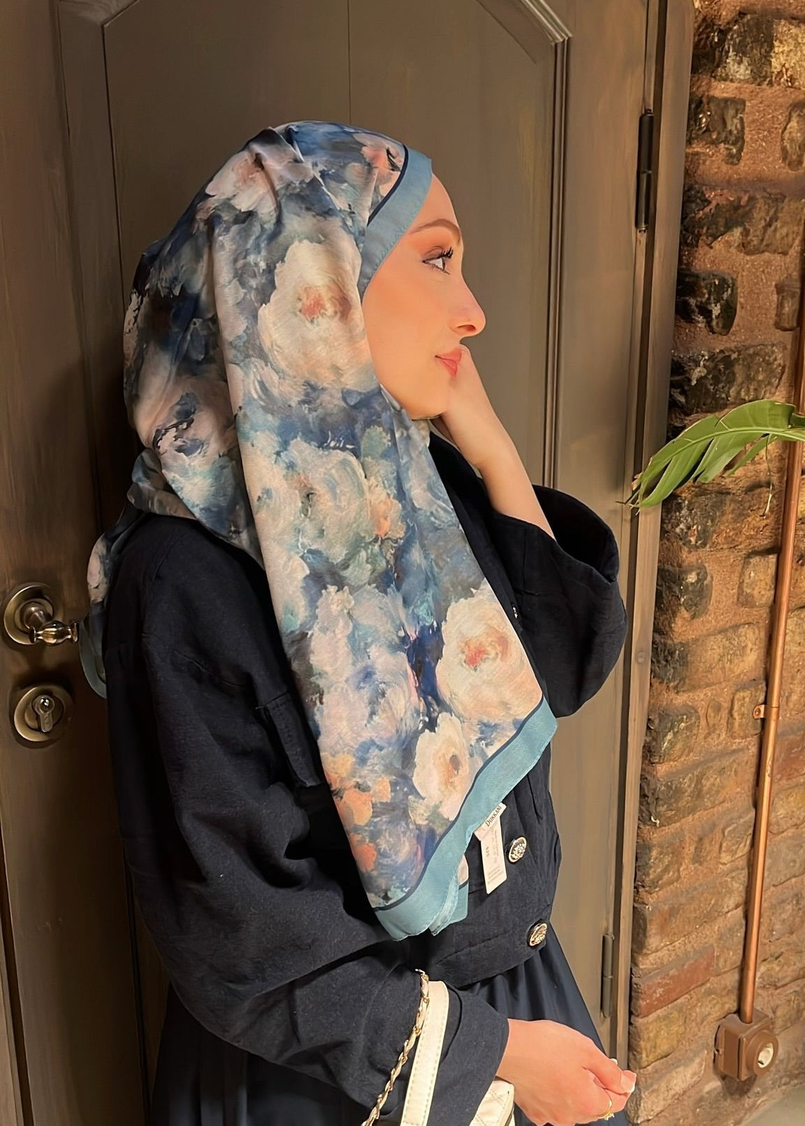 Rose Blend Hijab - Stabilo Blue