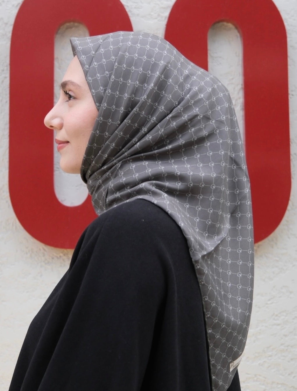 Monogram Square Scarf - Khaki