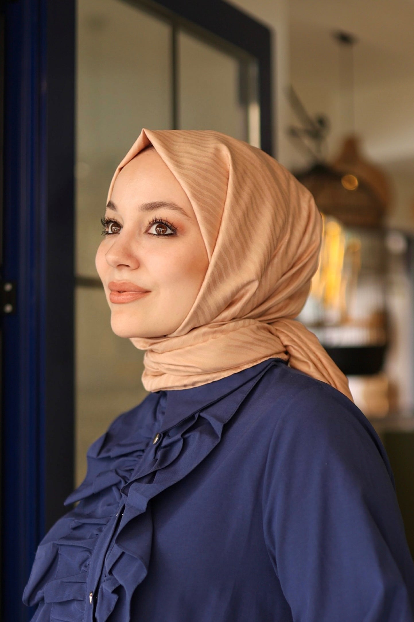 Jacquard Hijab - Cream