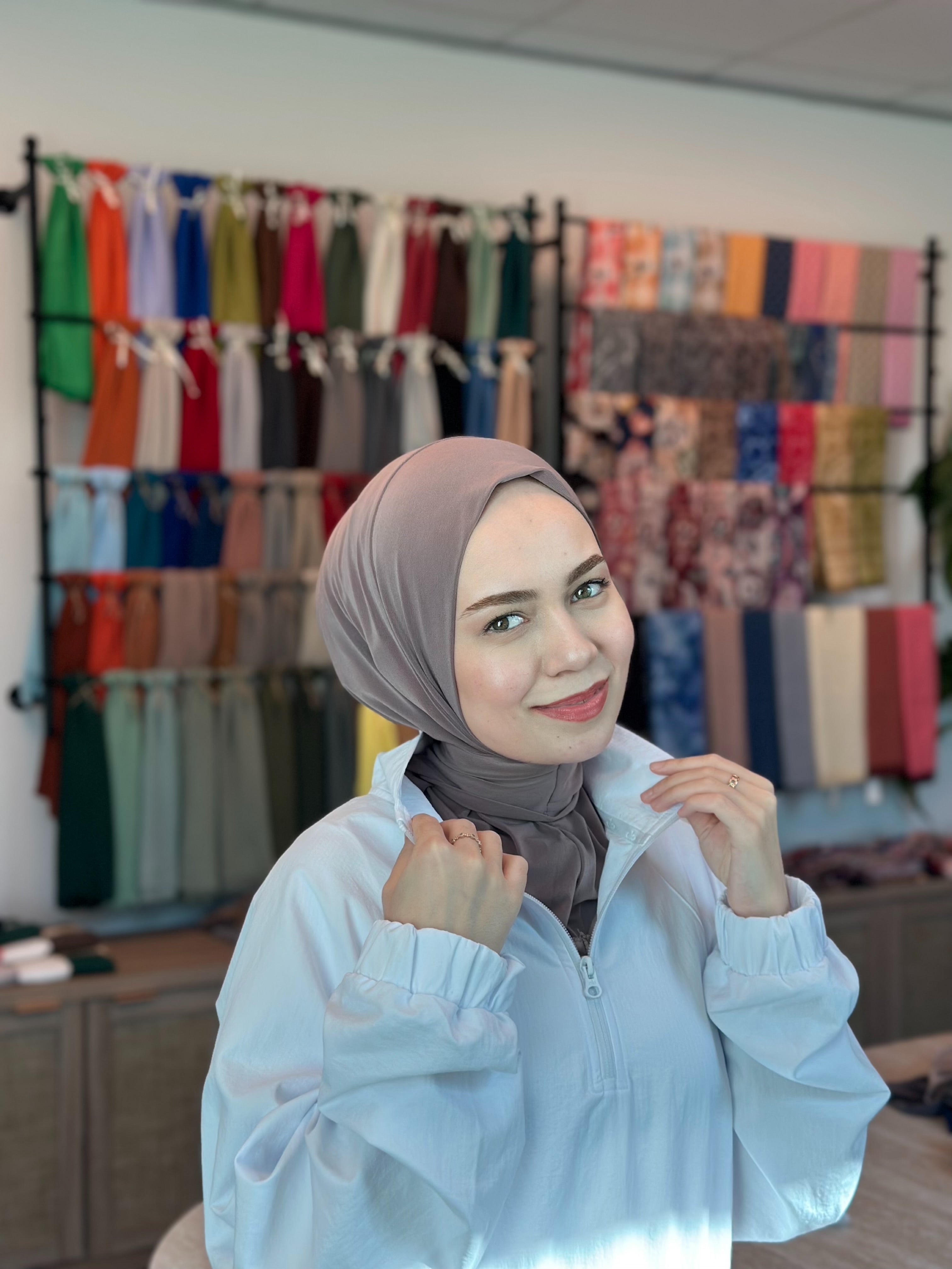 Athletic Hijab - Soft Taupe