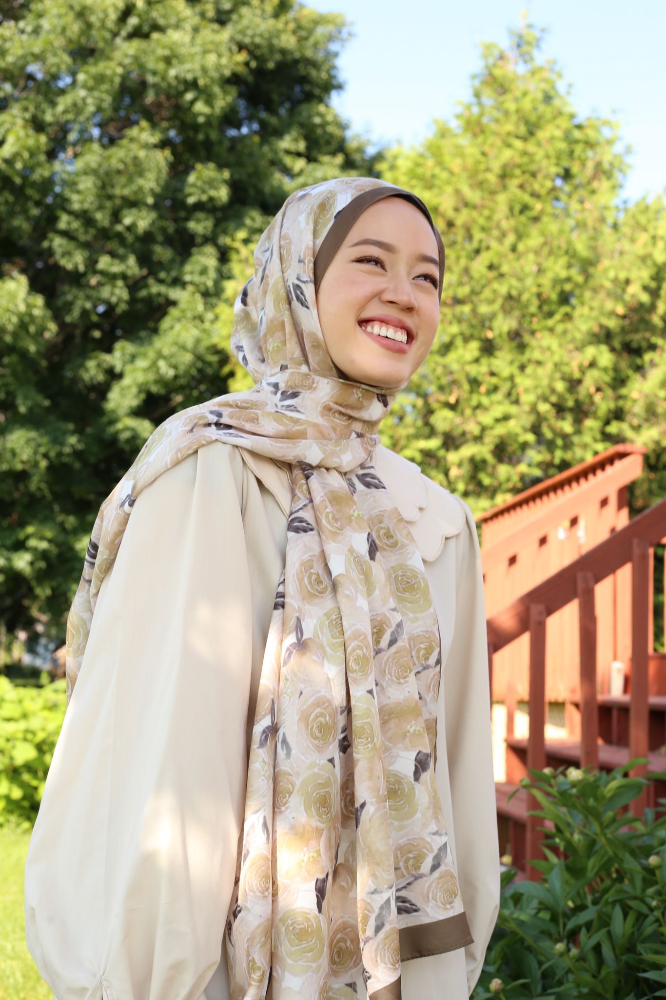 Rose Hijab - Olive Green