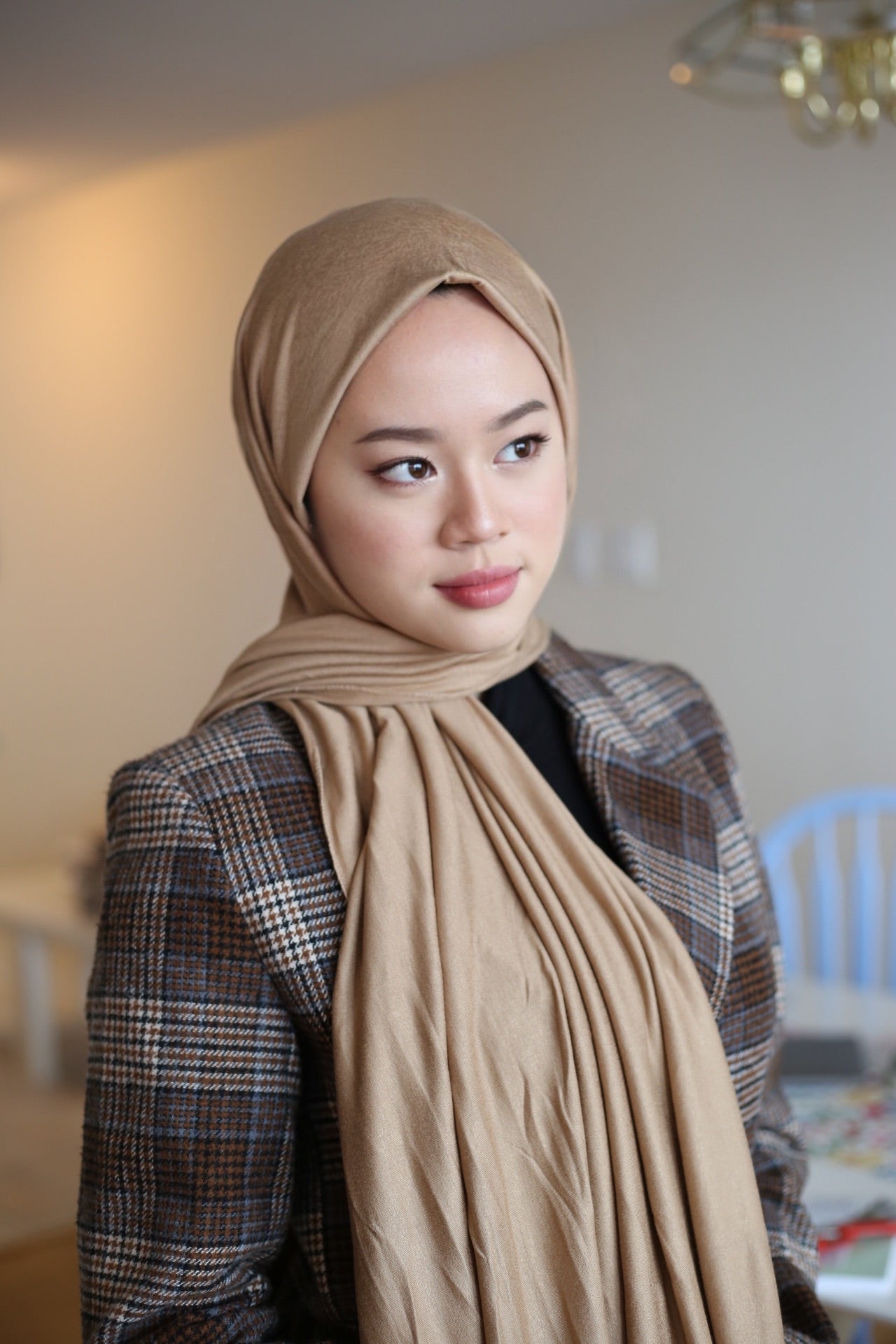 Jersey Hijab - Camel