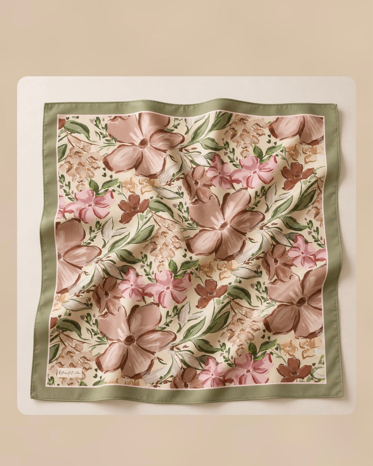 Lily Square Scarf - Sage
