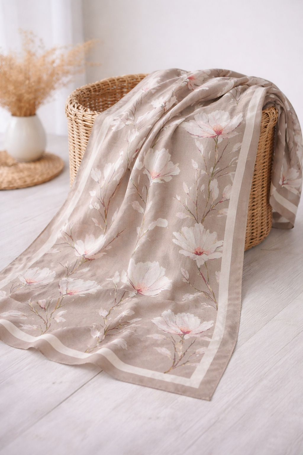 Silk Garden Hijab - Earth Beige