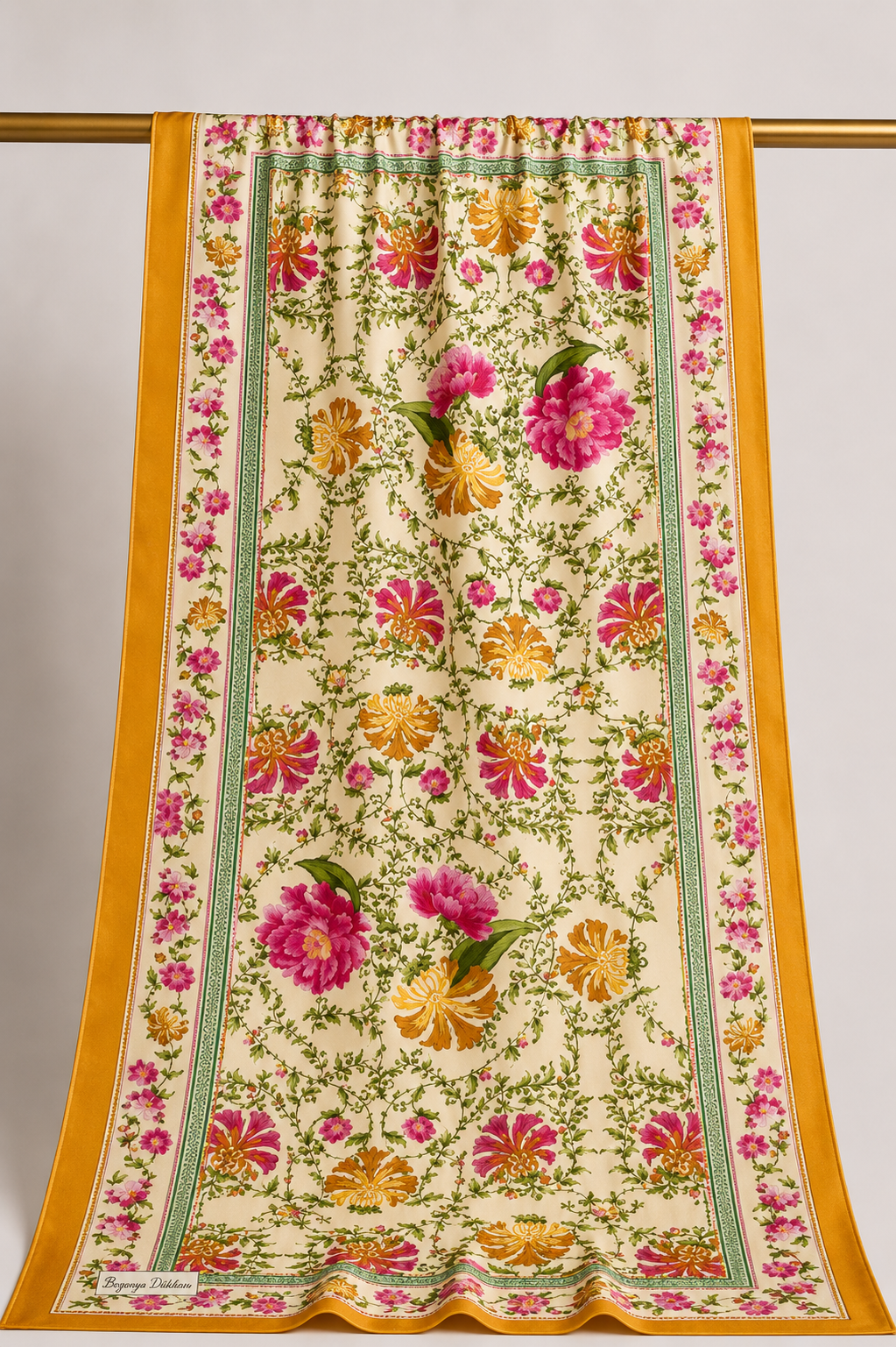 Palace Flower Hijab - Orange