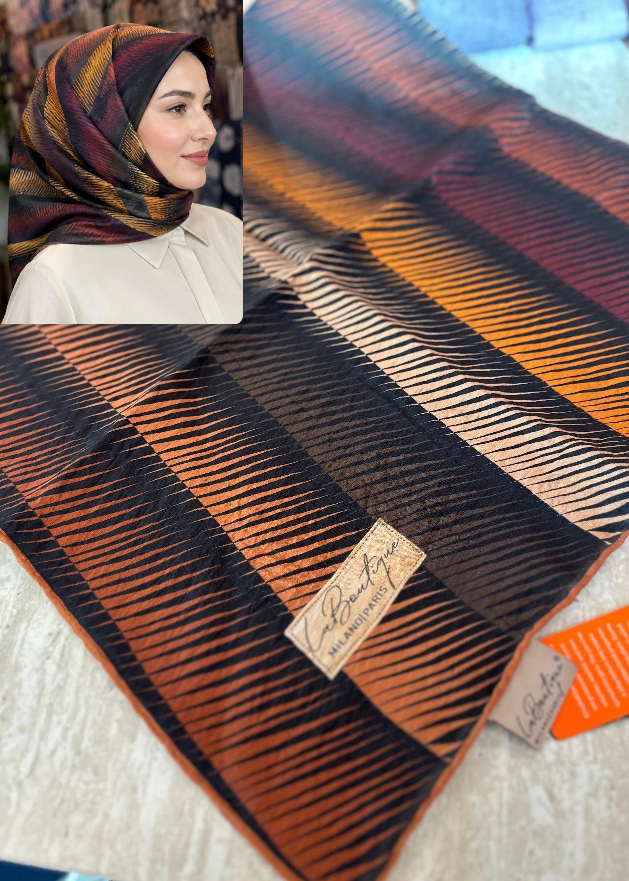 La Boutique Square Scarf - 13