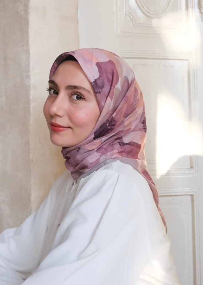 Maribel Square Scarf - Dusty Rose