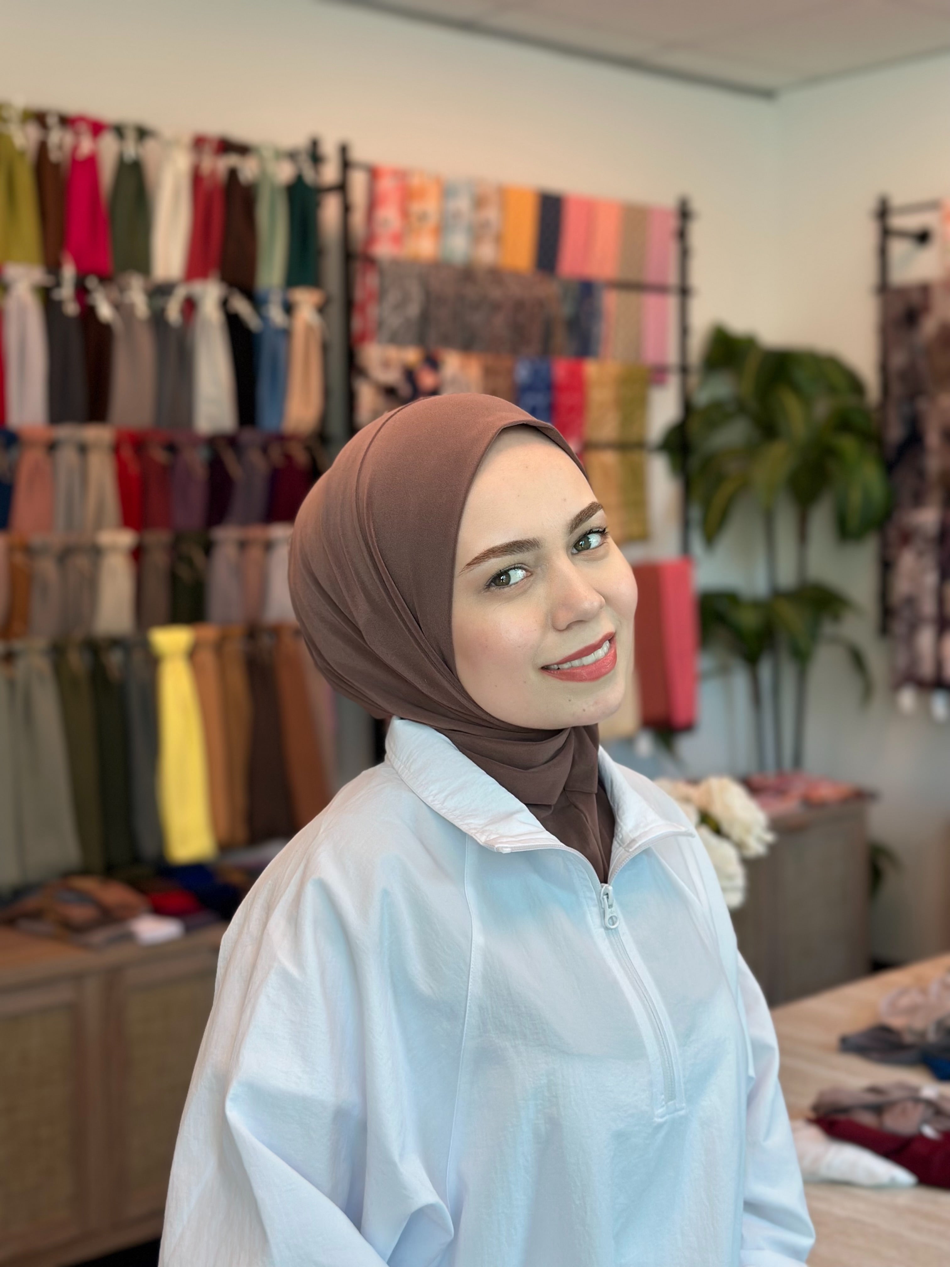 Athletic Hijab - Amber Brown