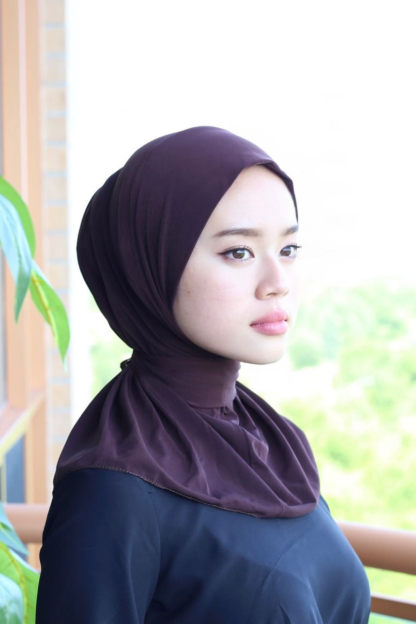 Athletic Hijab - Plum Brown