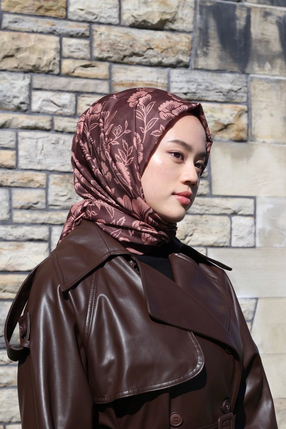 Retro Hijab - Chocolate Brown