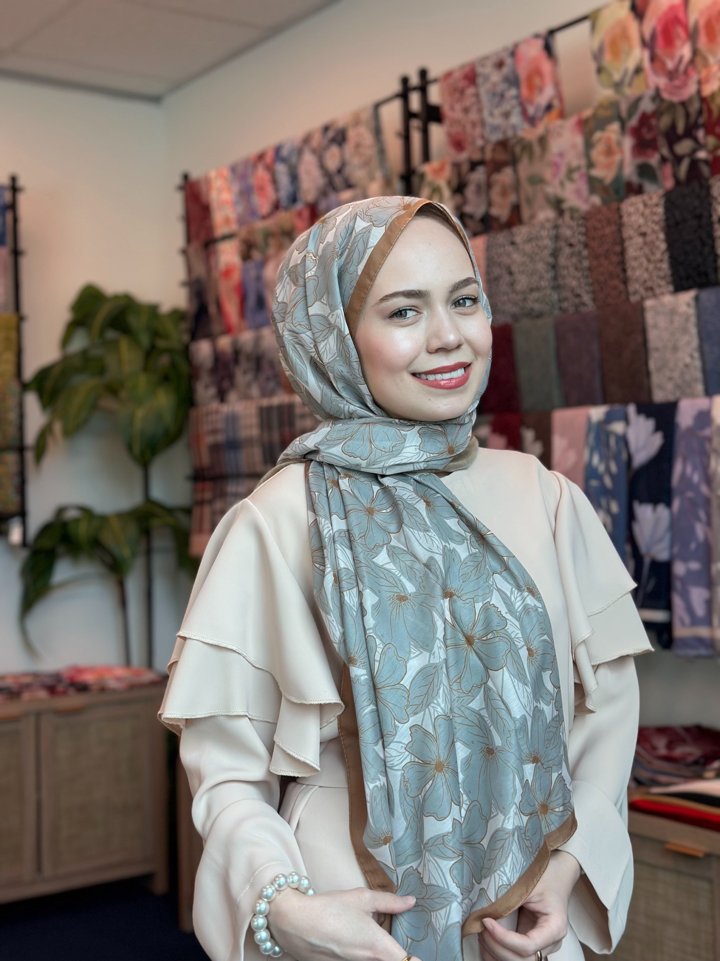 Floria Touch Hijab - Mustard