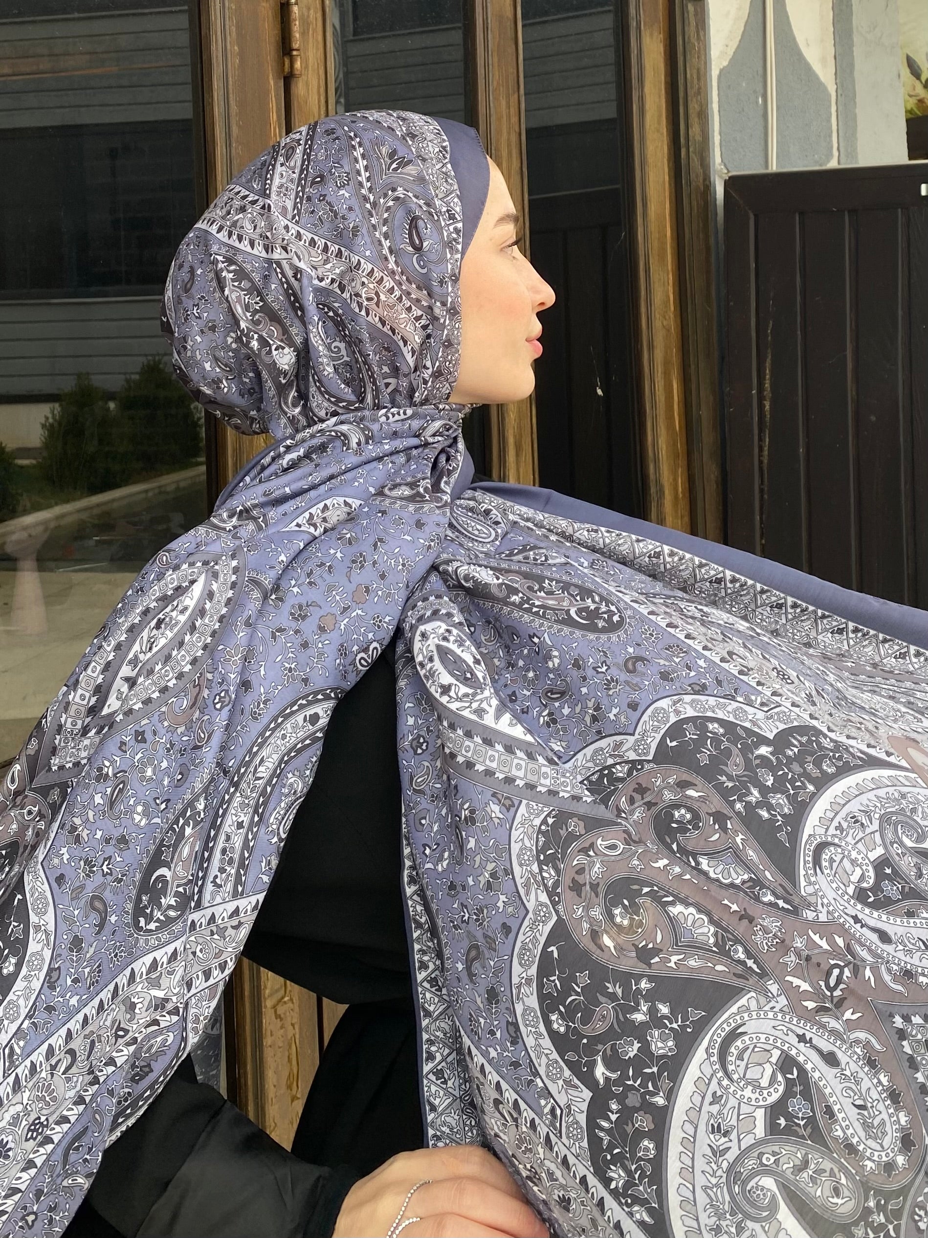 Firuze 2 Hijab - Blue Grey
