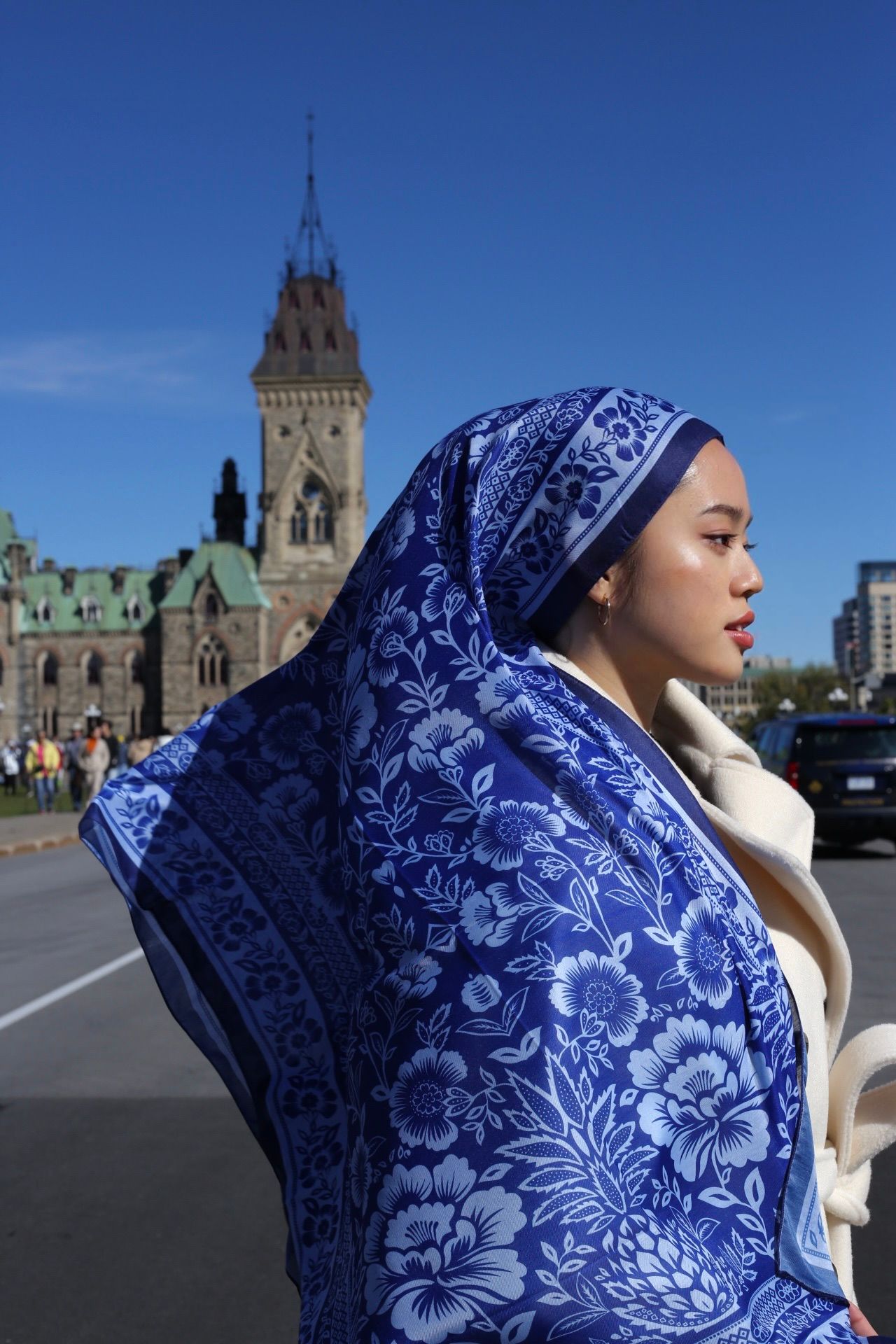 Retro Hijab - Royal Blue