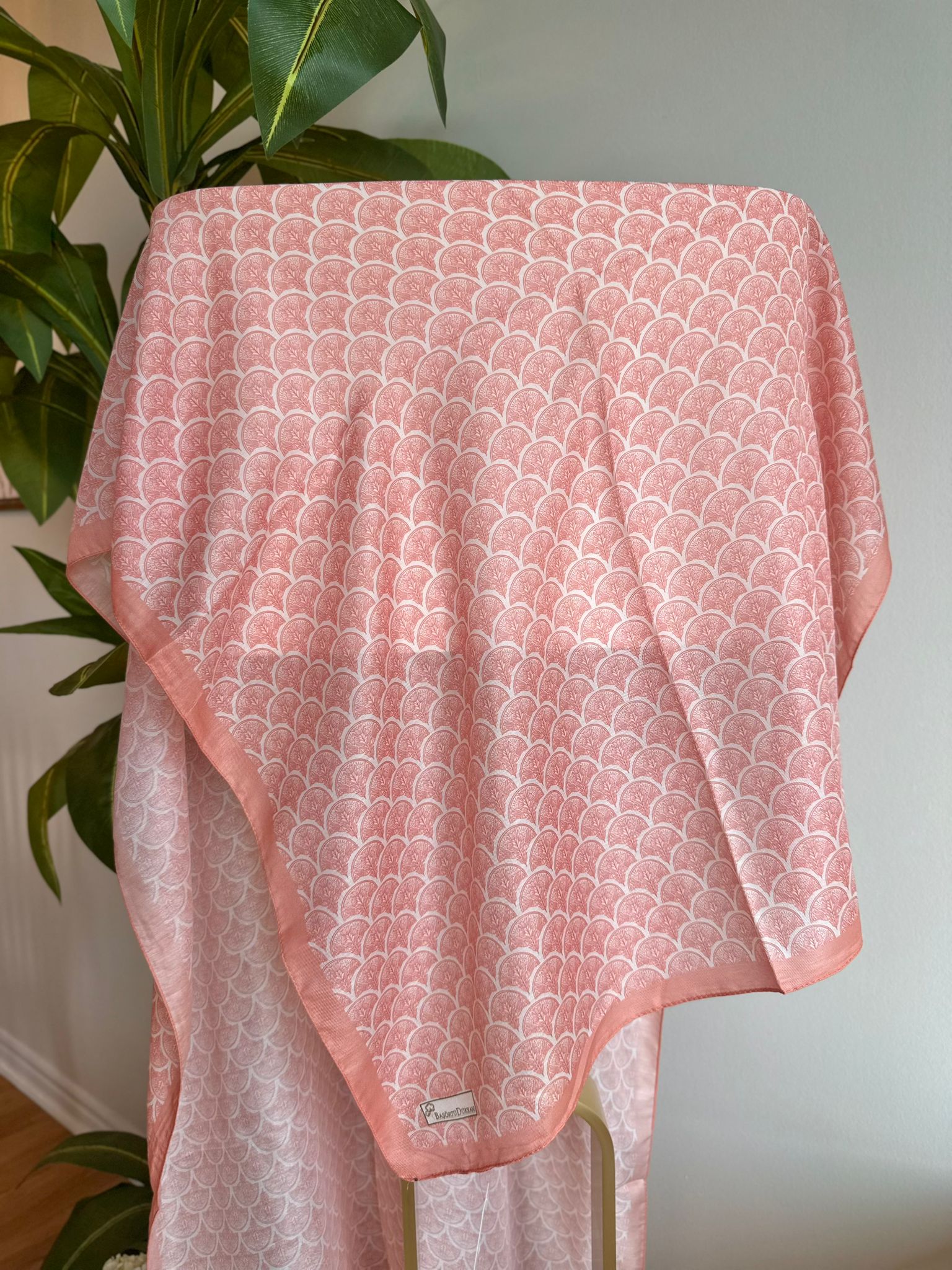 Minimal Pattern Hijab - Cantaloupe