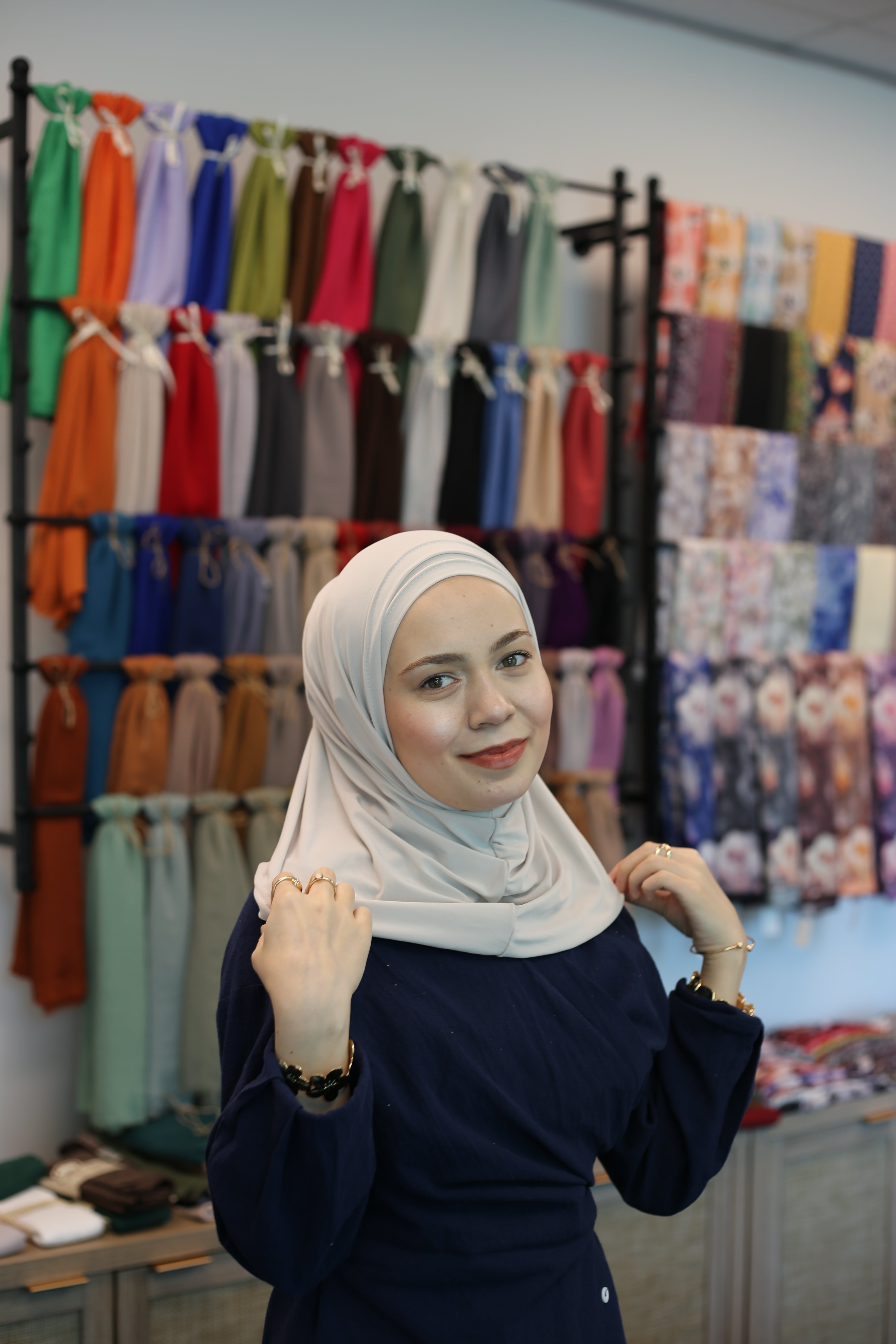 New Athletic Hijab -Cream (No Snap Closure)