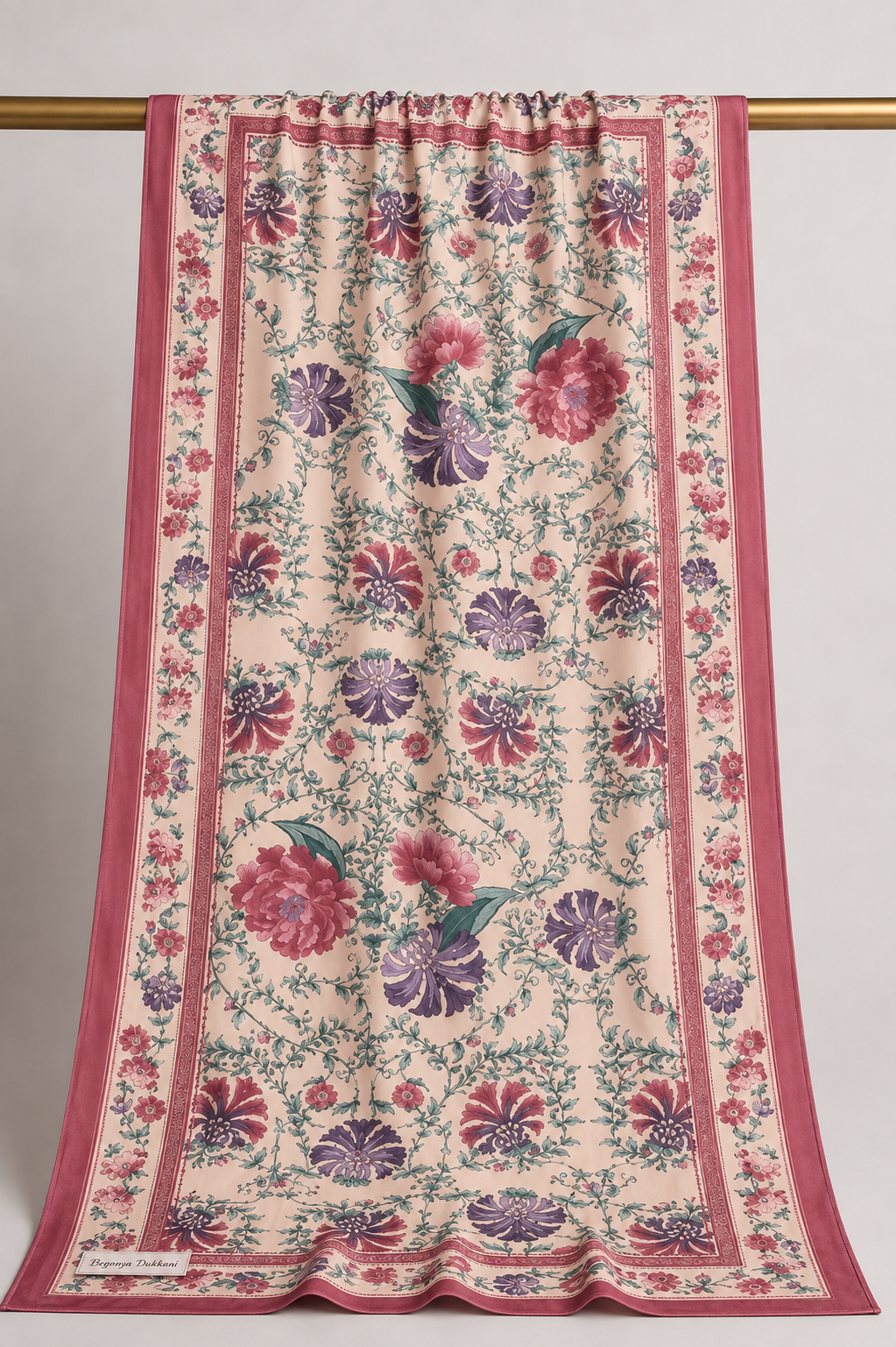 Palace Flower Hijab - Dusty Rose