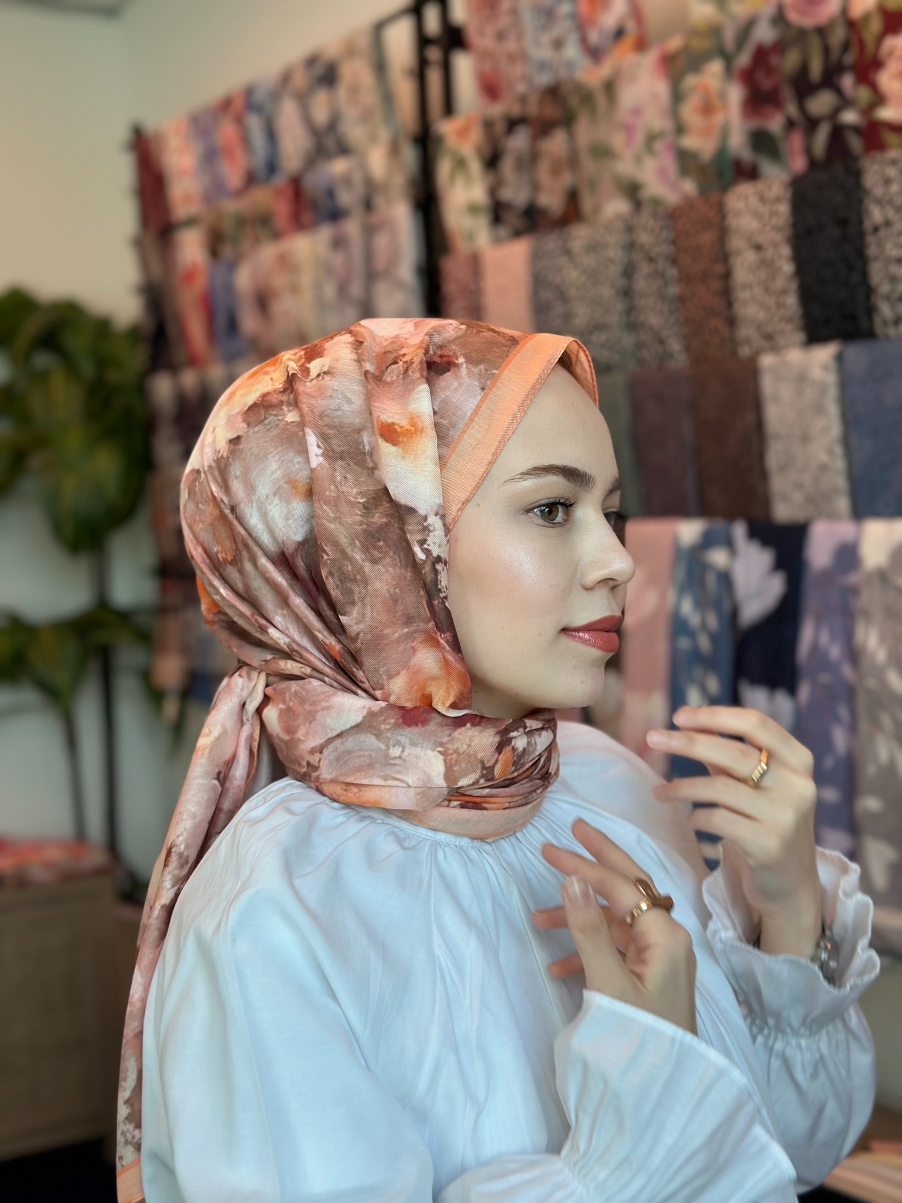 Rose Blend Hijab - Melon