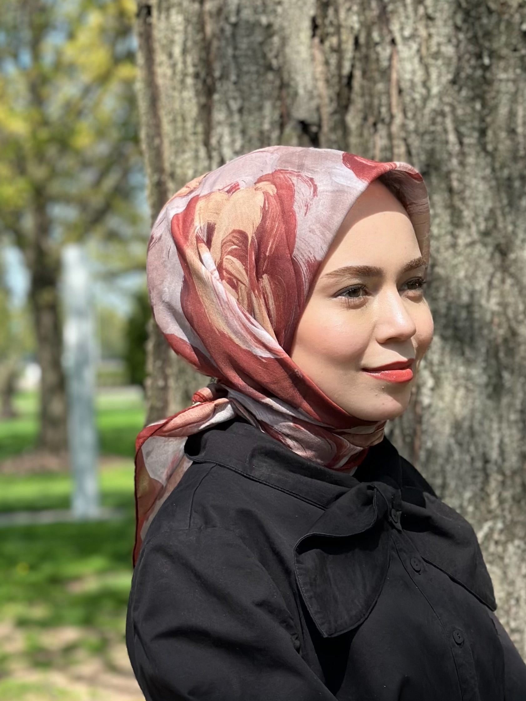 Rosara Square Scarf - Summer Brown