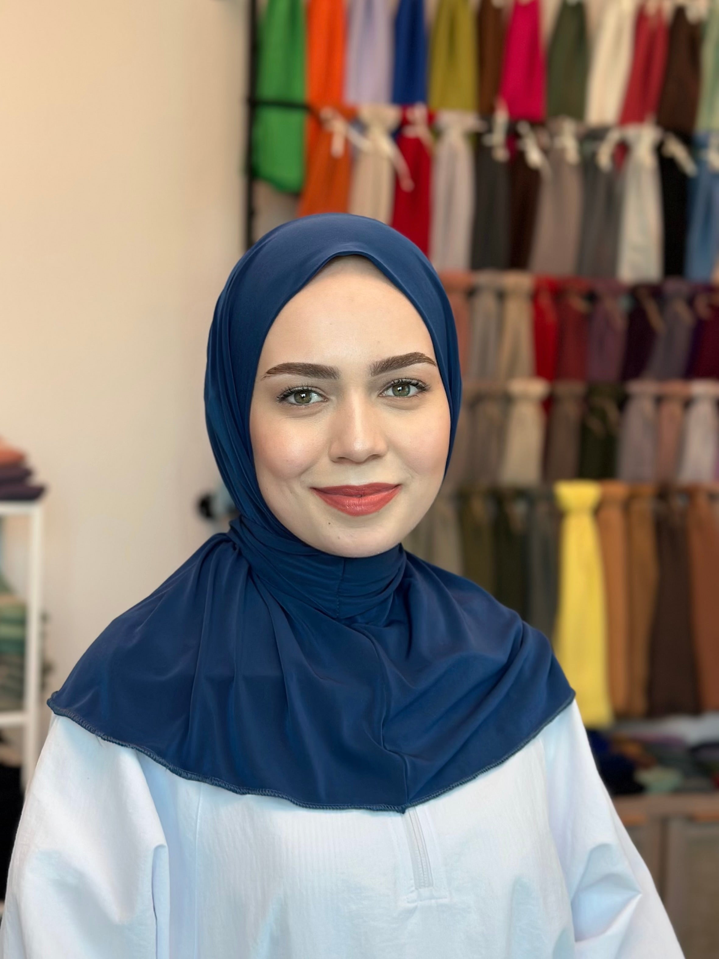 Athletic Hijab - Petrol Blue