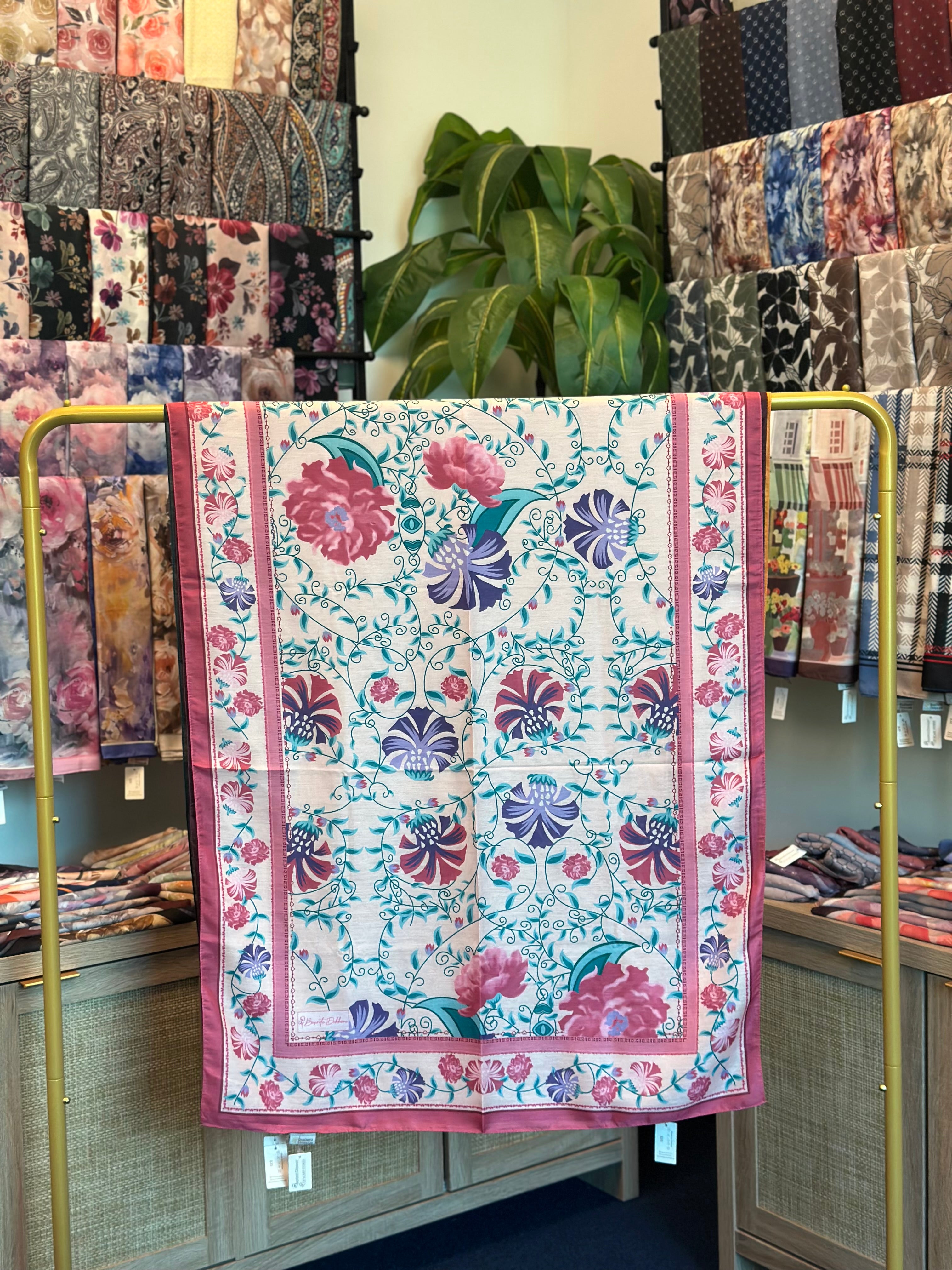 Palace Flower Hijab - Dusty Rose