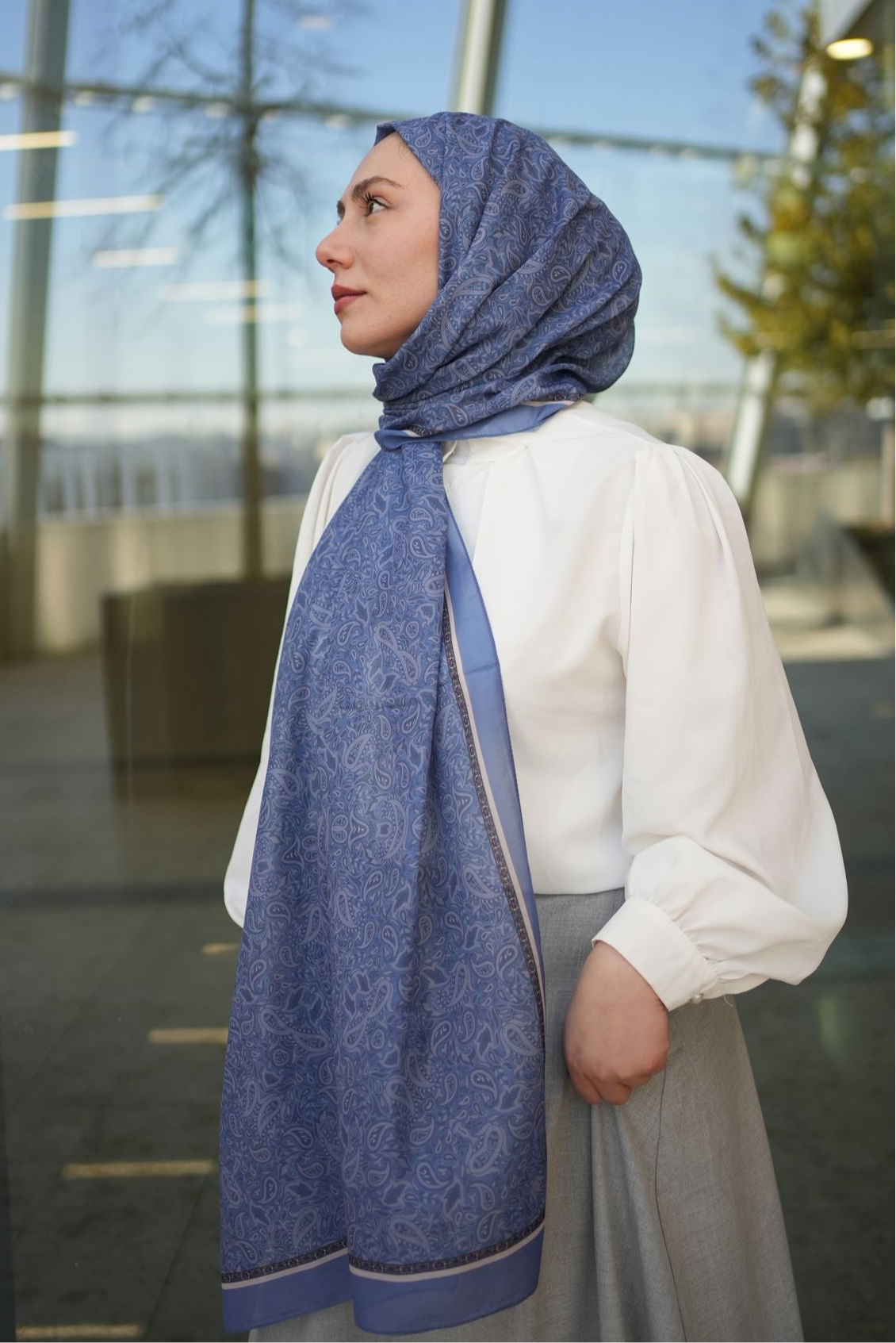 Scheherazade Hijab - Indigo