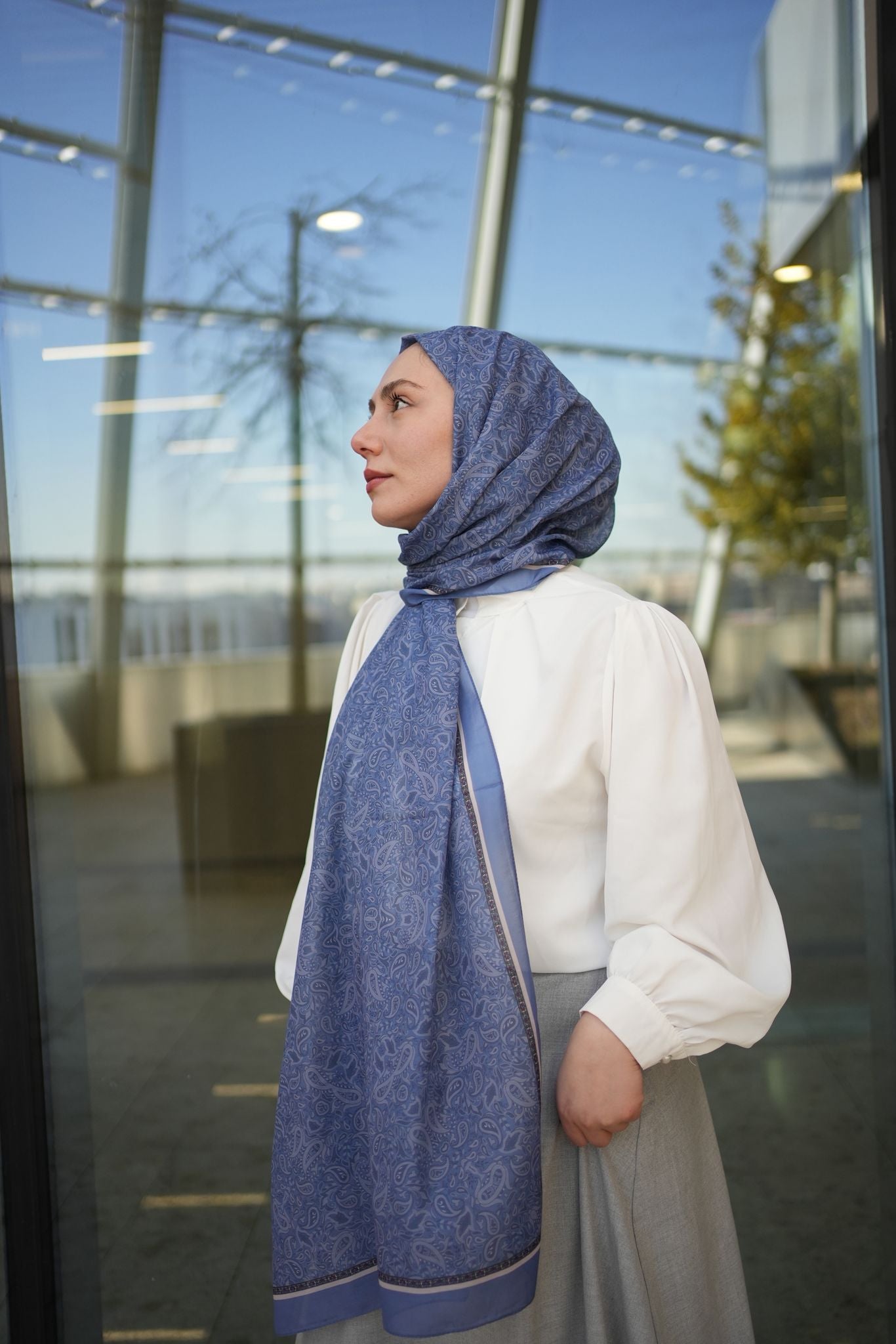 Scheherazade Hijab - Indigo