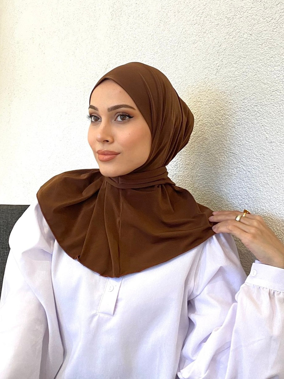 Athletic Hijab - Chocolate Brown