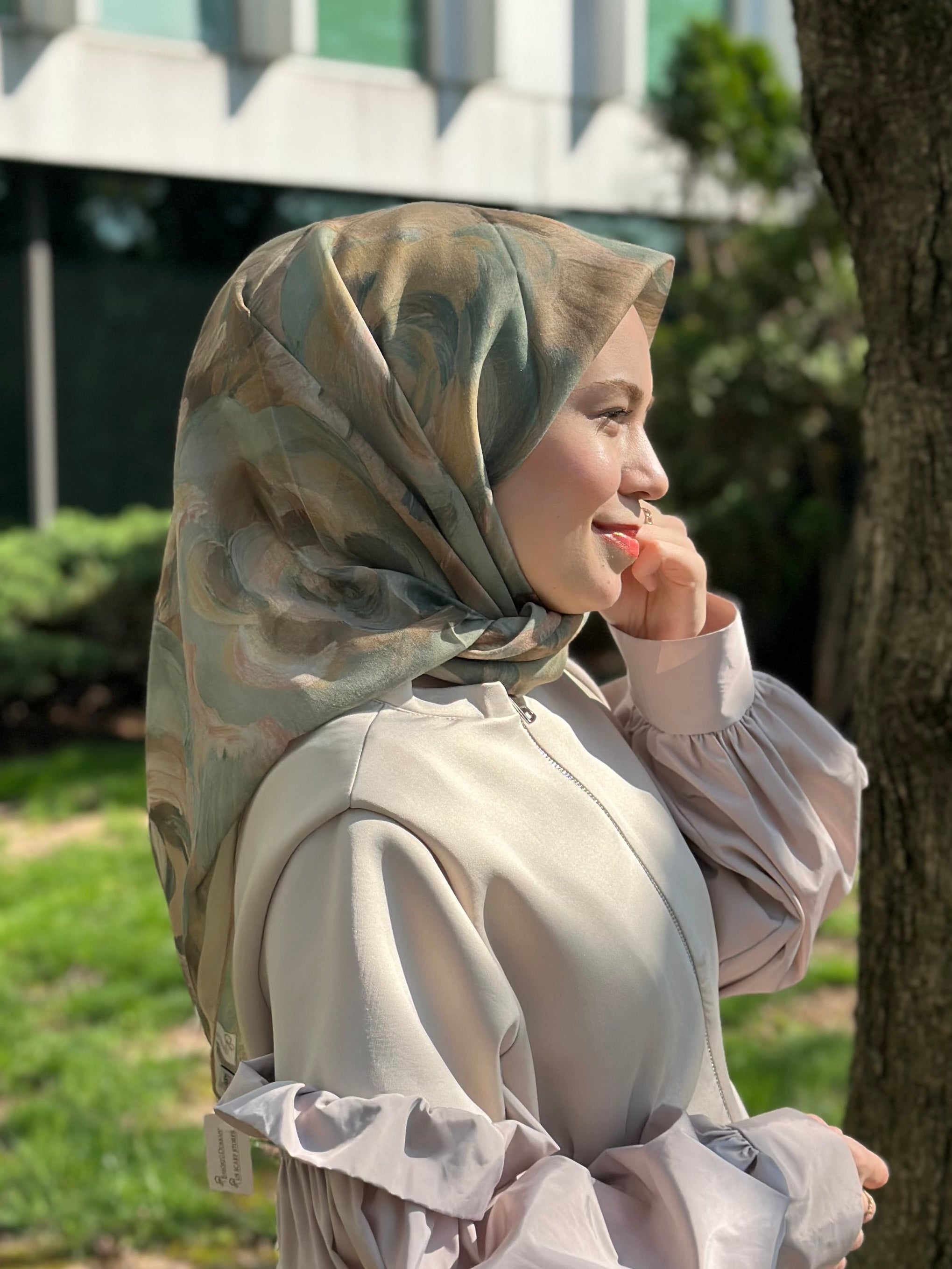 Rosara Square Scarf - Neptune