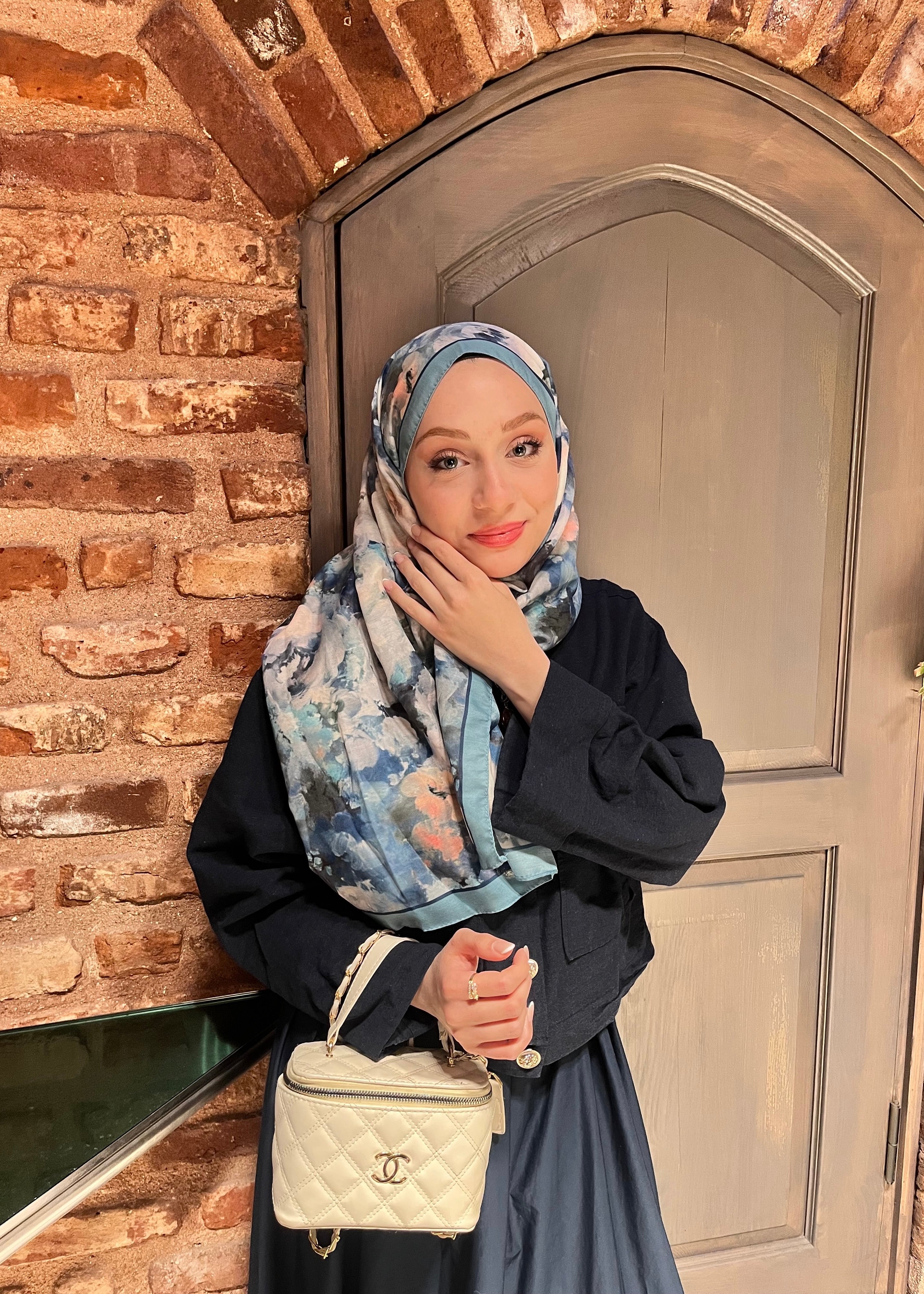 Rose Blend Hijab - Stabilo Blue