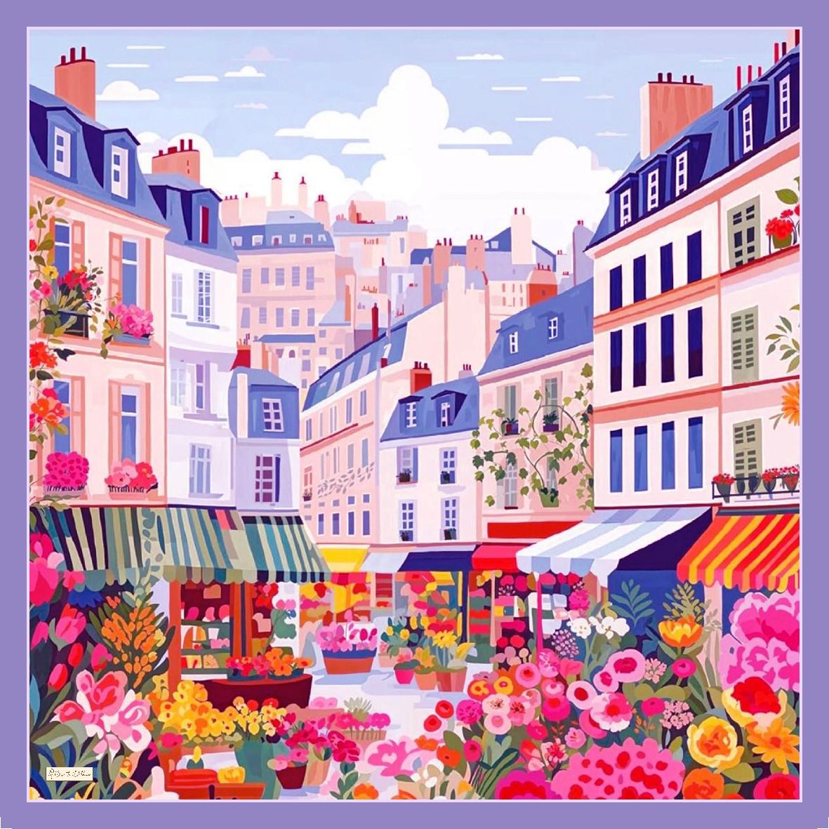City Square Scarf - Lavender