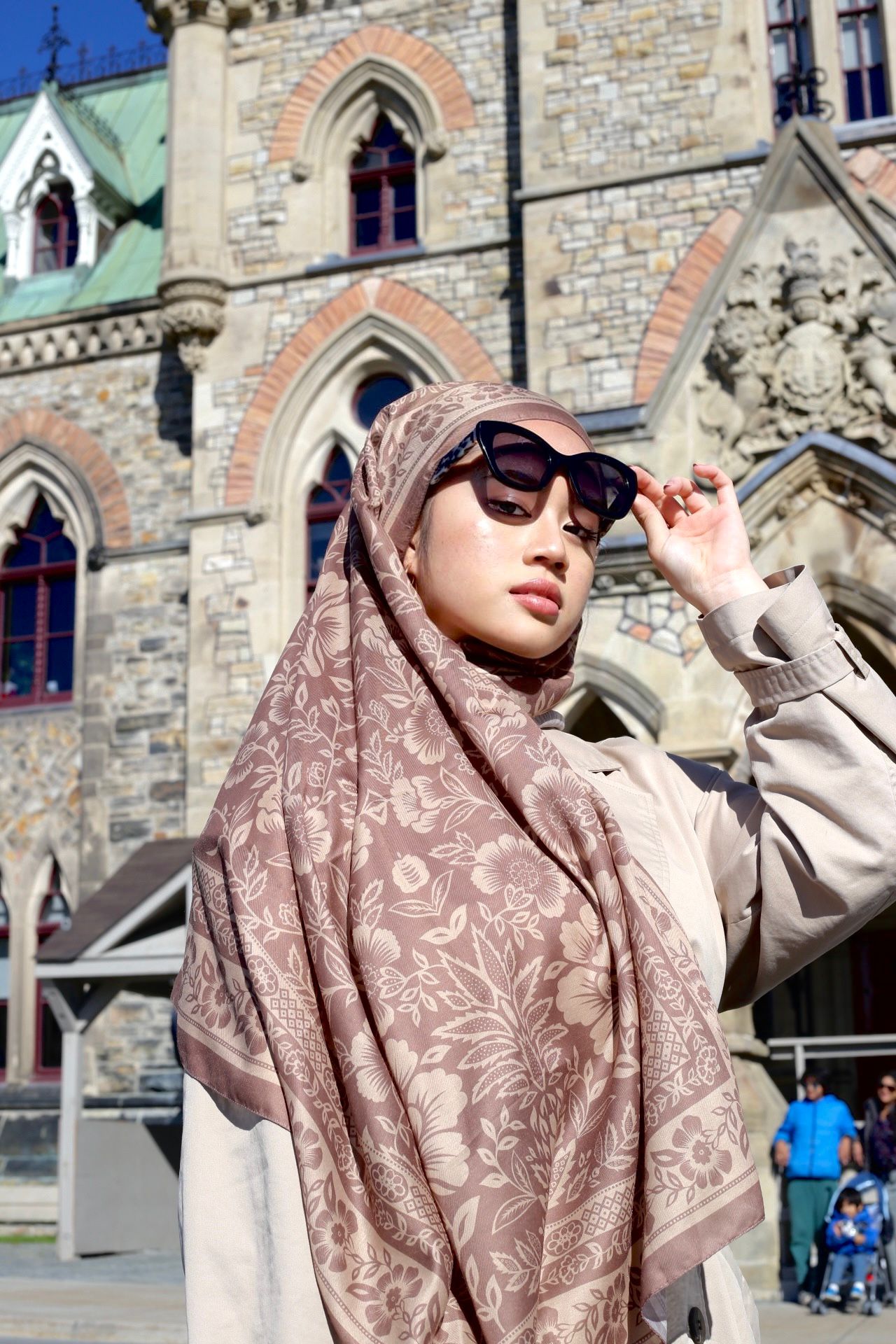 Retro Hijab - Milky Brown