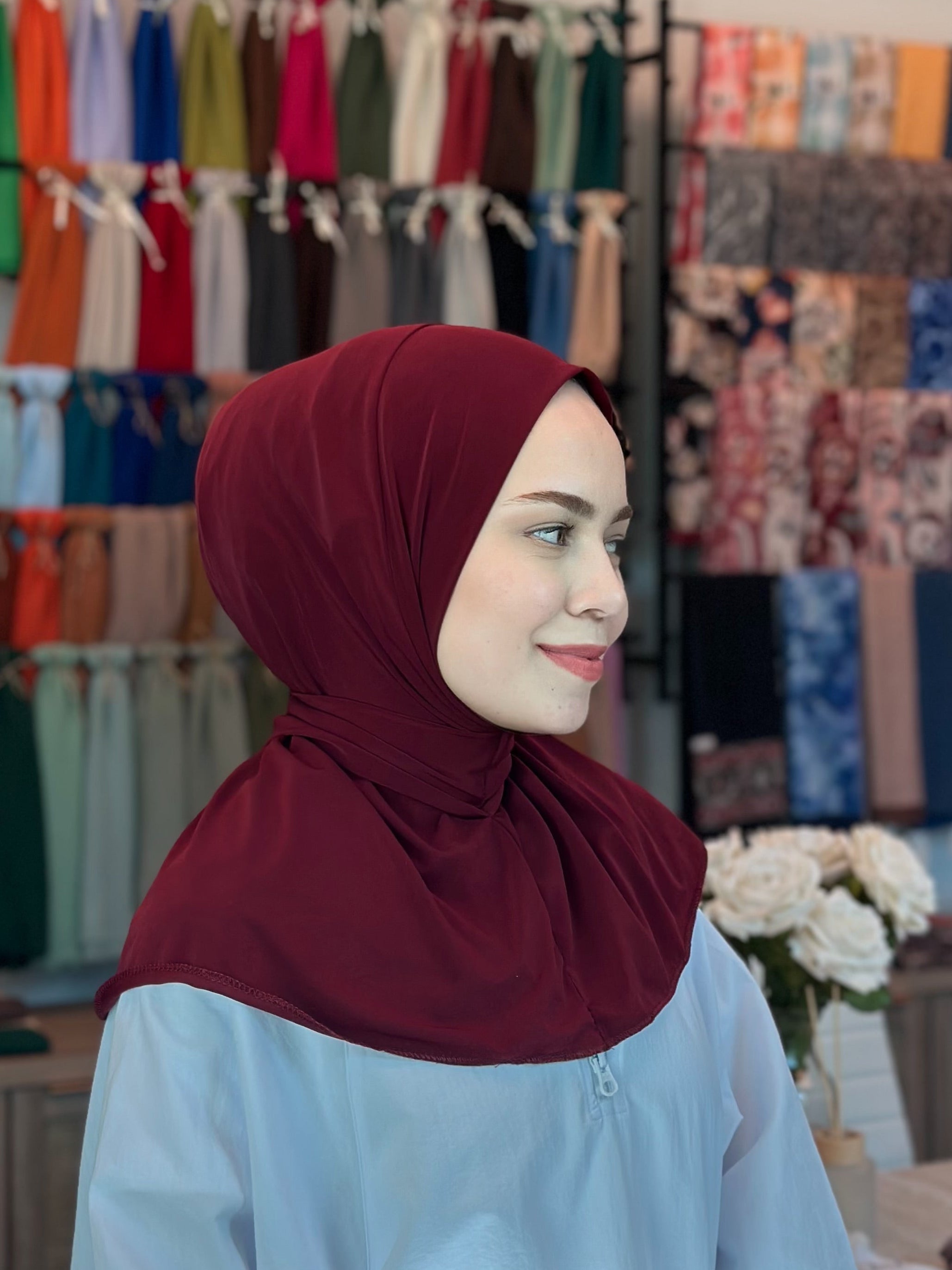 Athletic Hijab - Romantic Rose