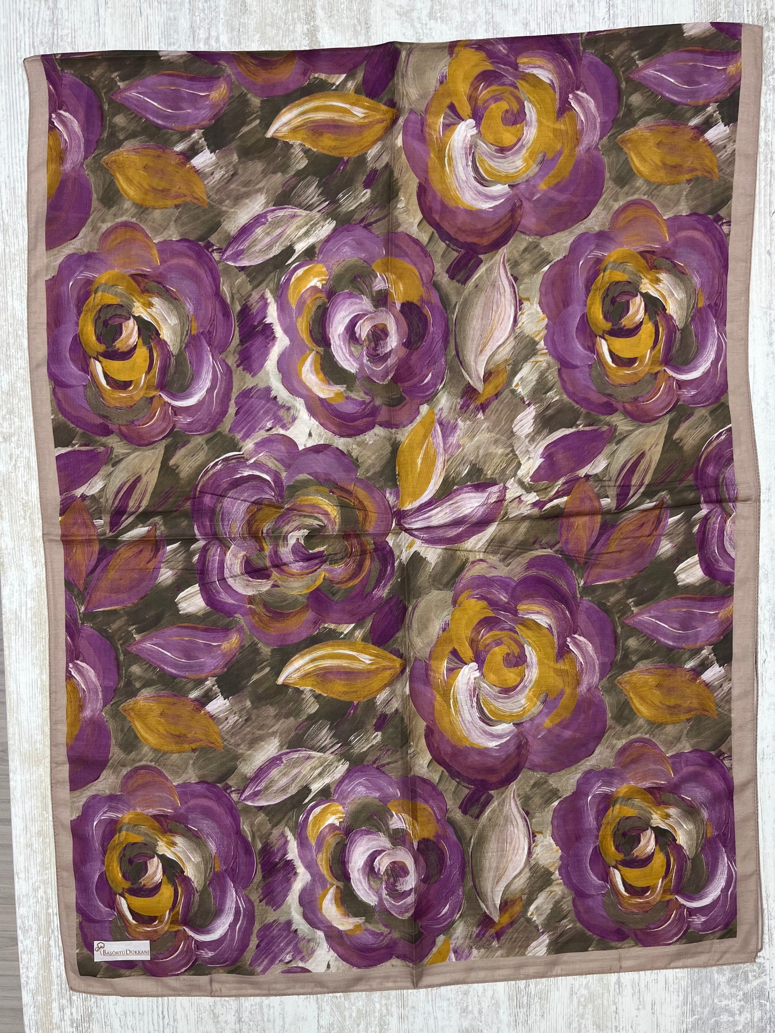 Rosara Hijab - Taupe-Plum